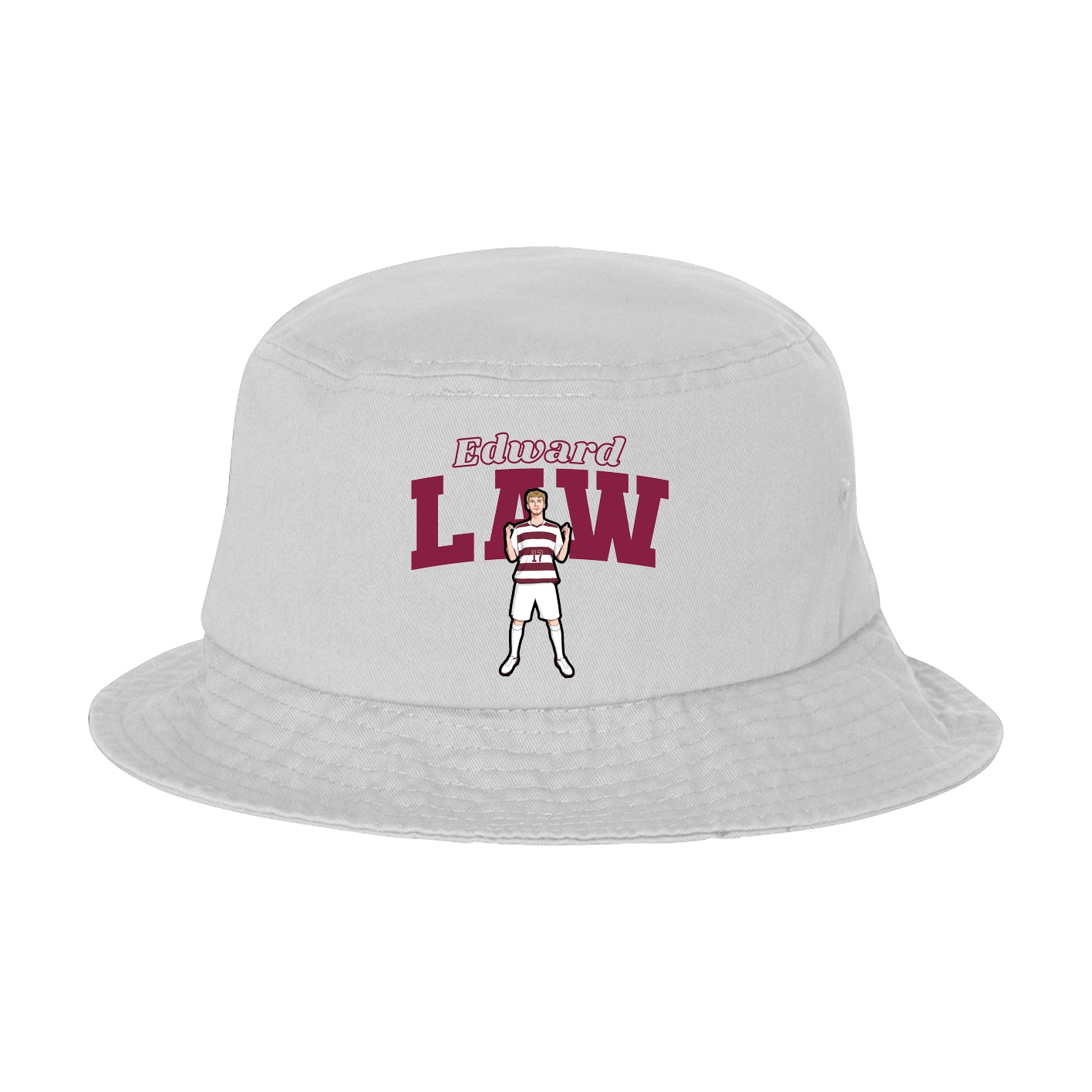 Bucket Cap — Name Arch in White
