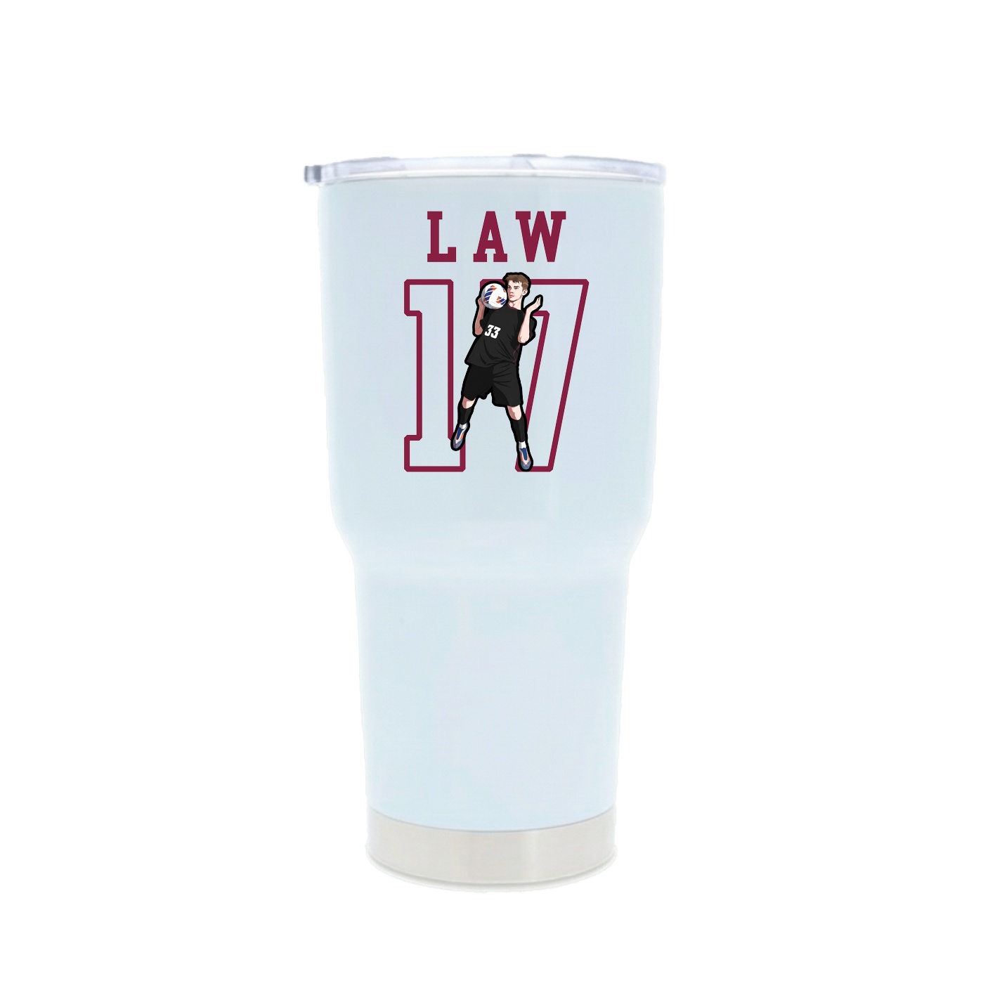 30oz Stainless Steel Tumbler — Shirsey in White