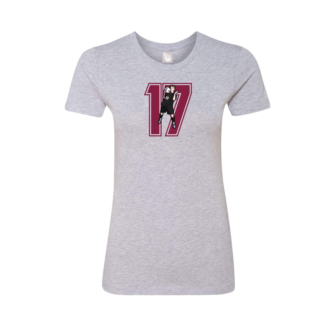 Womens Tee — Number in Grey