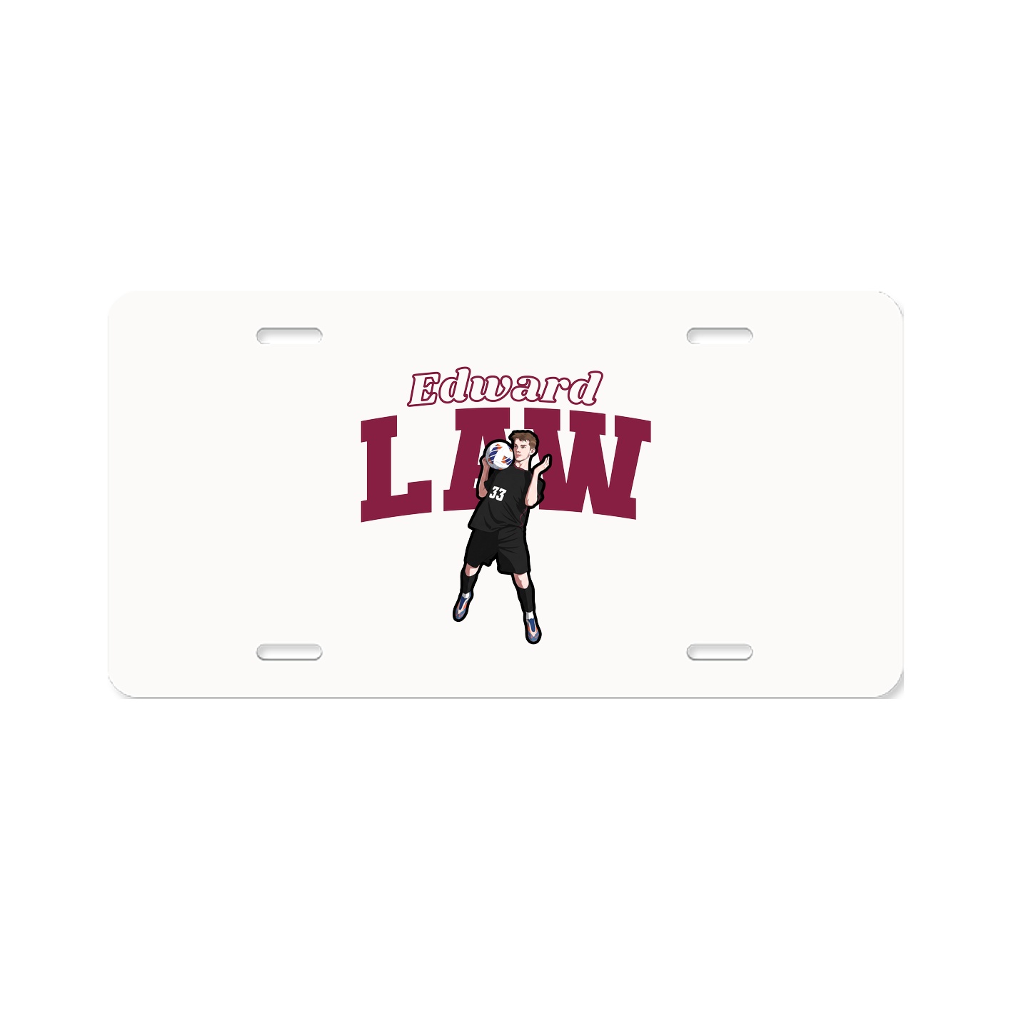 License Plate — Name Arch in Classic