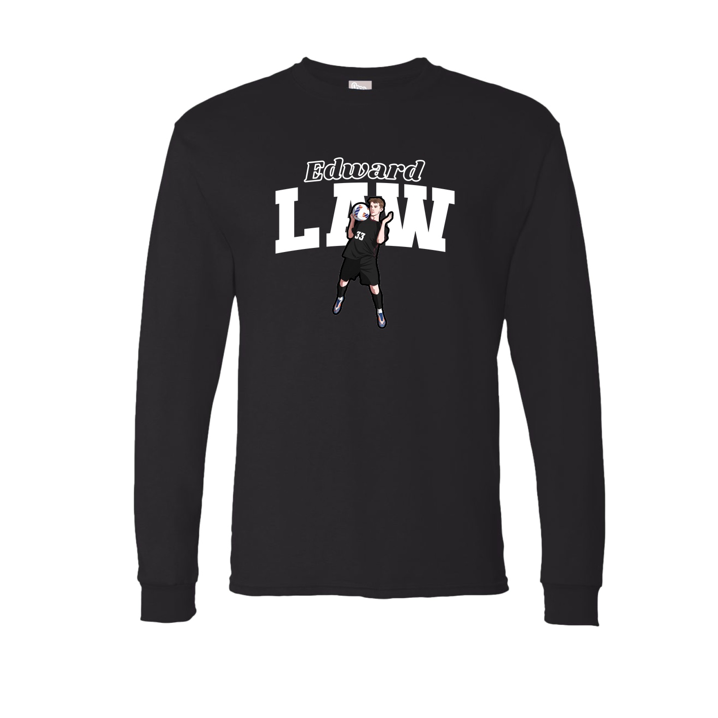 Long Sleeve Tee — Name Arch in Black