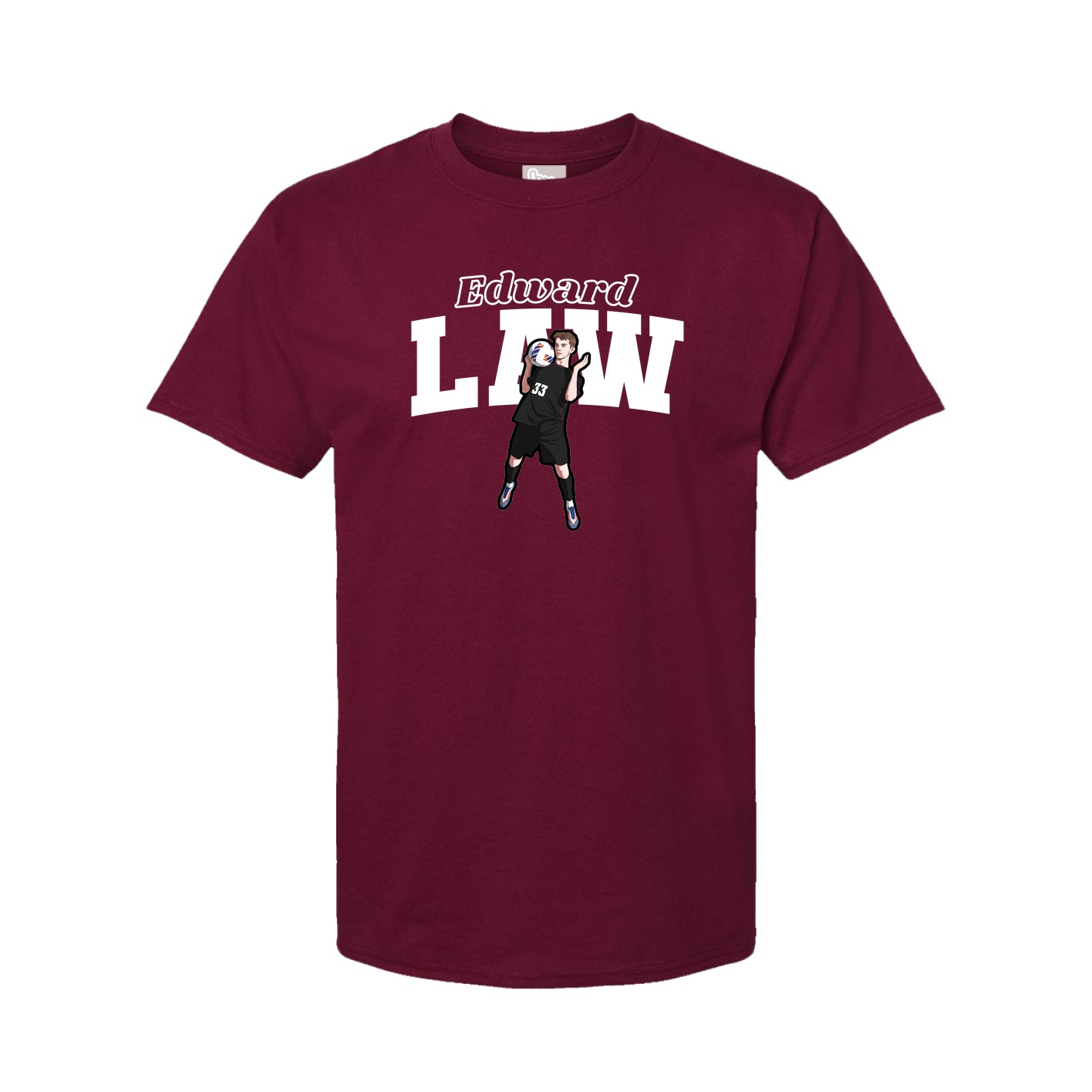 Youth Tee — Name Arch in Cardinal