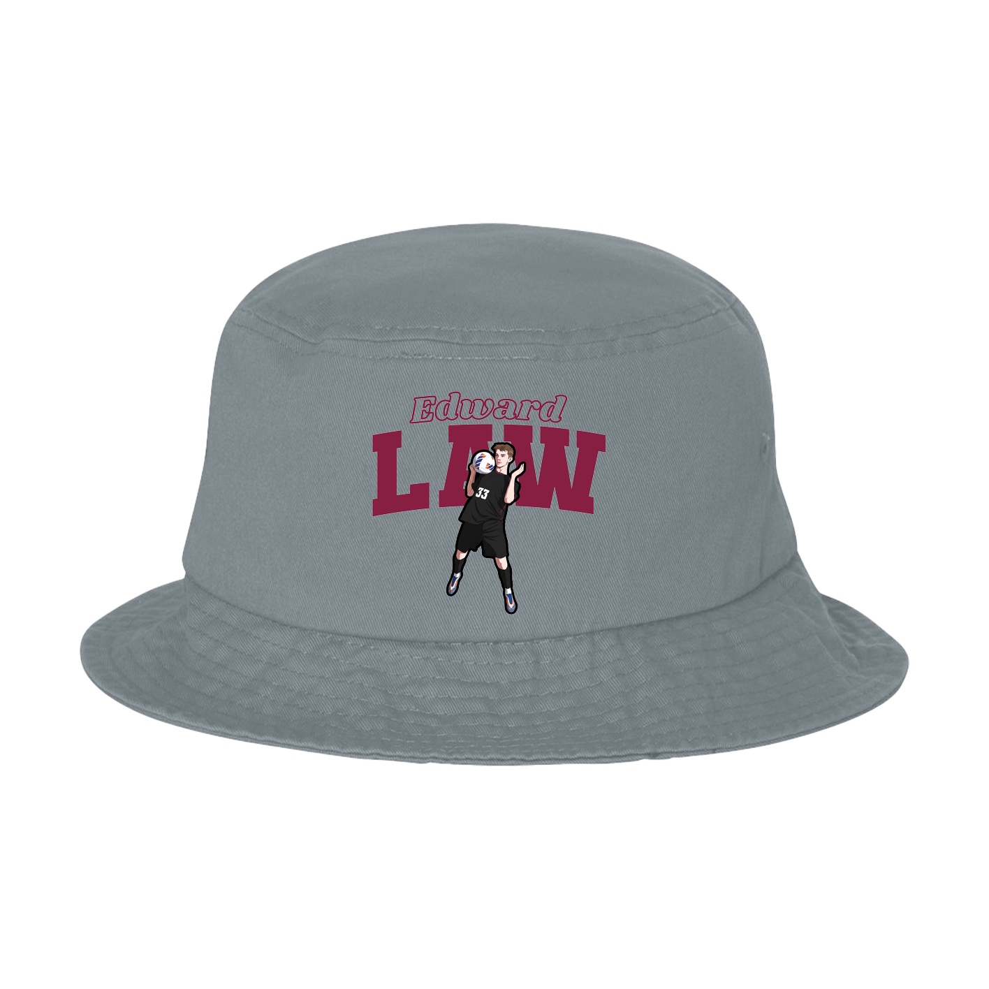 Bucket Cap — Name Arch in Grey