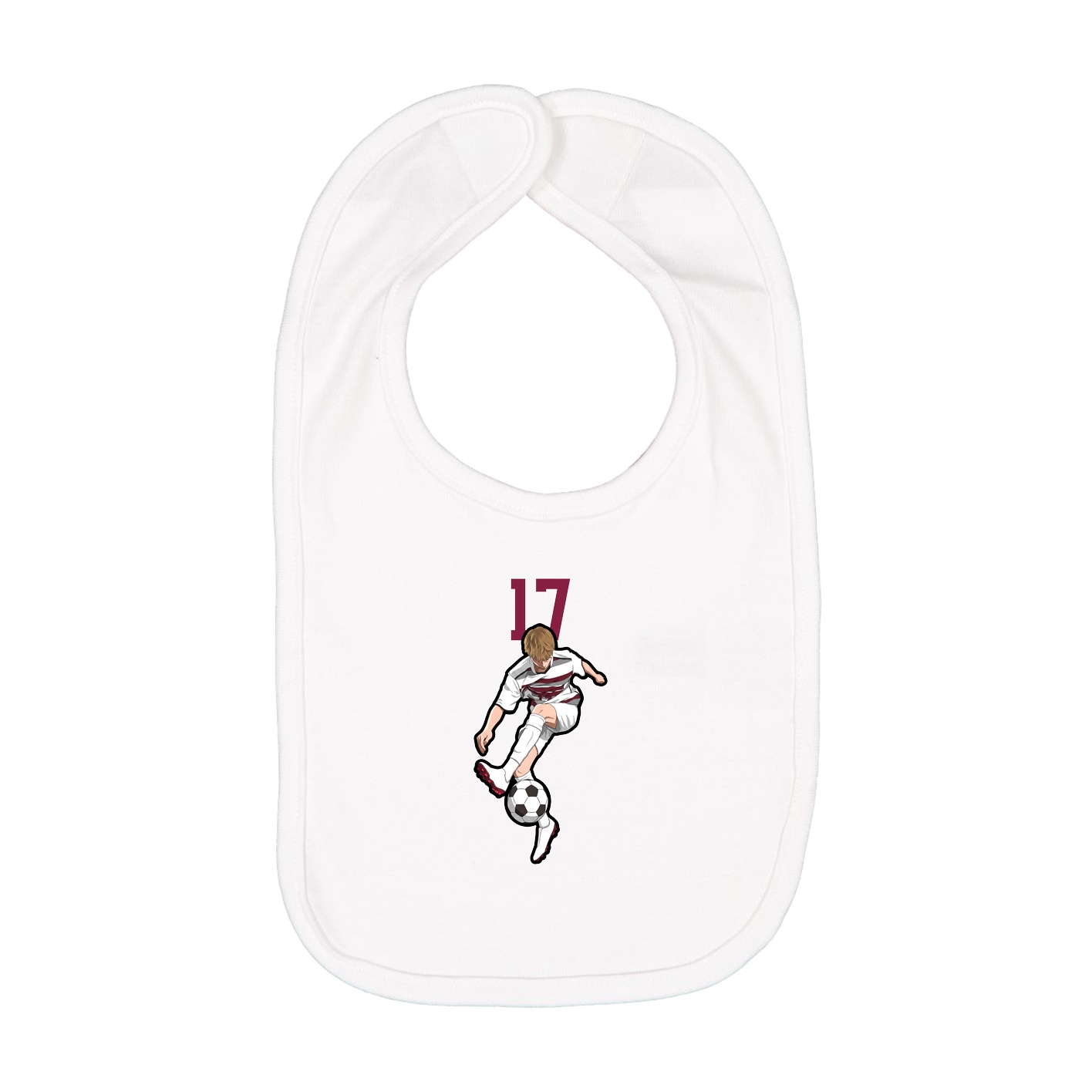 Infant Bib — Number Top in White