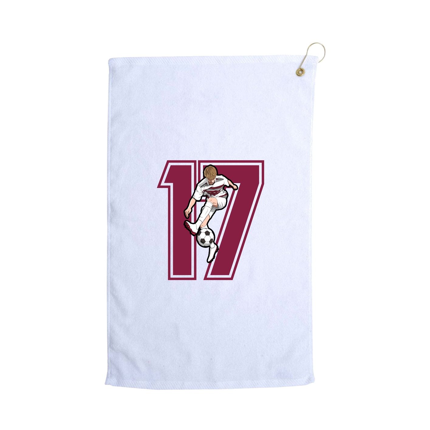 Golf Towel — Number in White