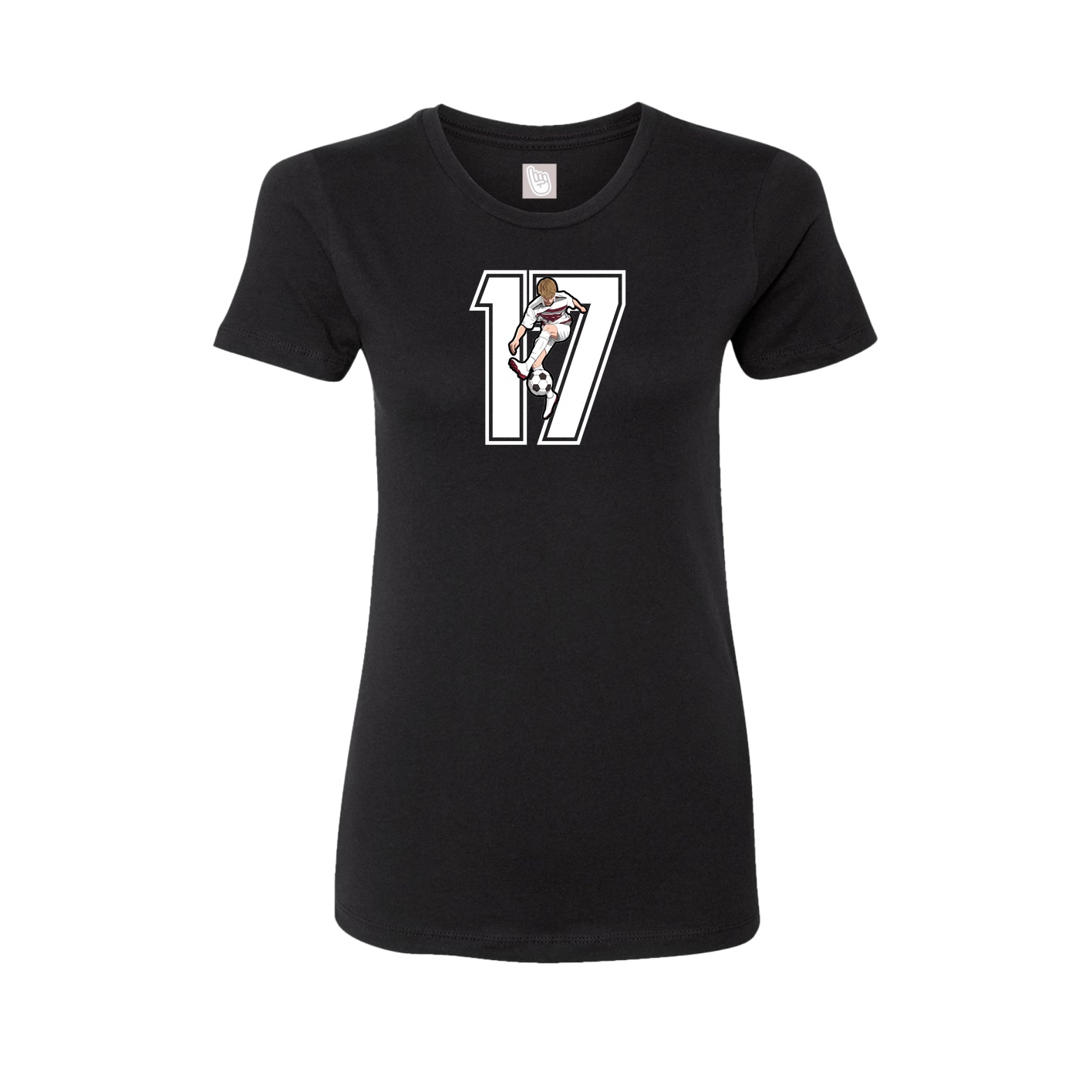 Womens Tee — Number in Black