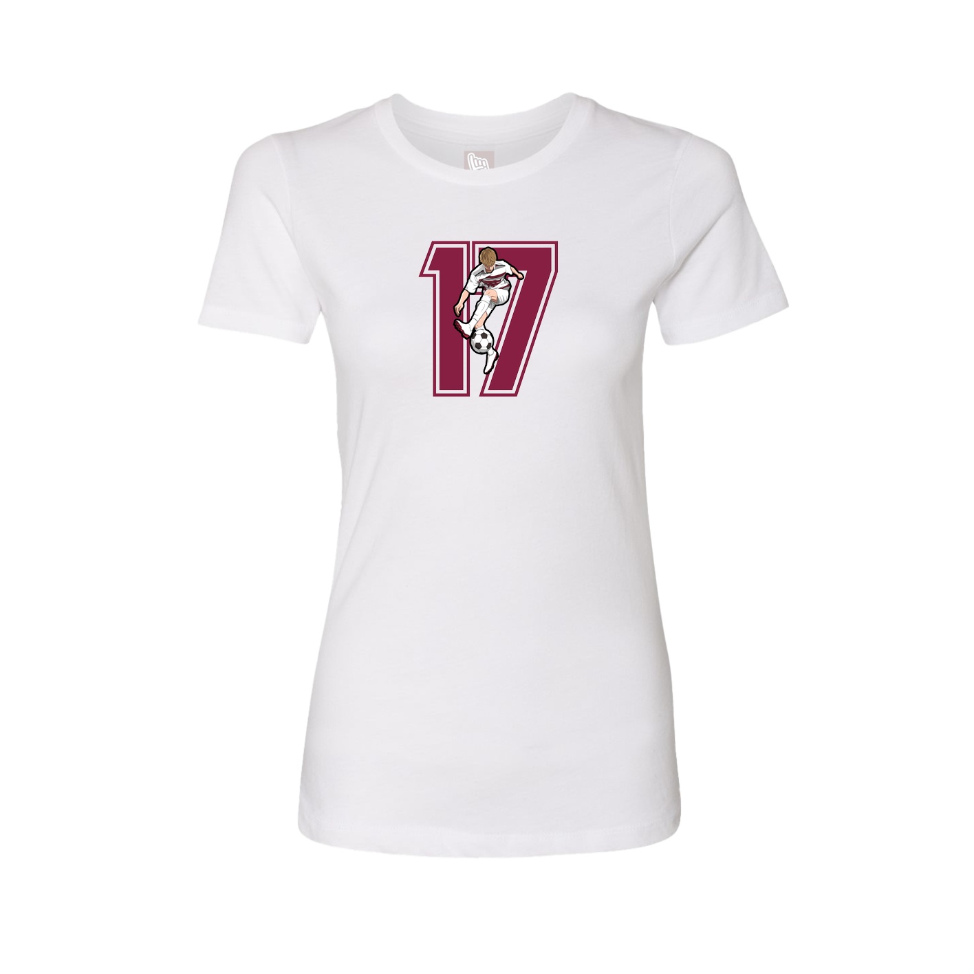 Womens Tee — Number in White