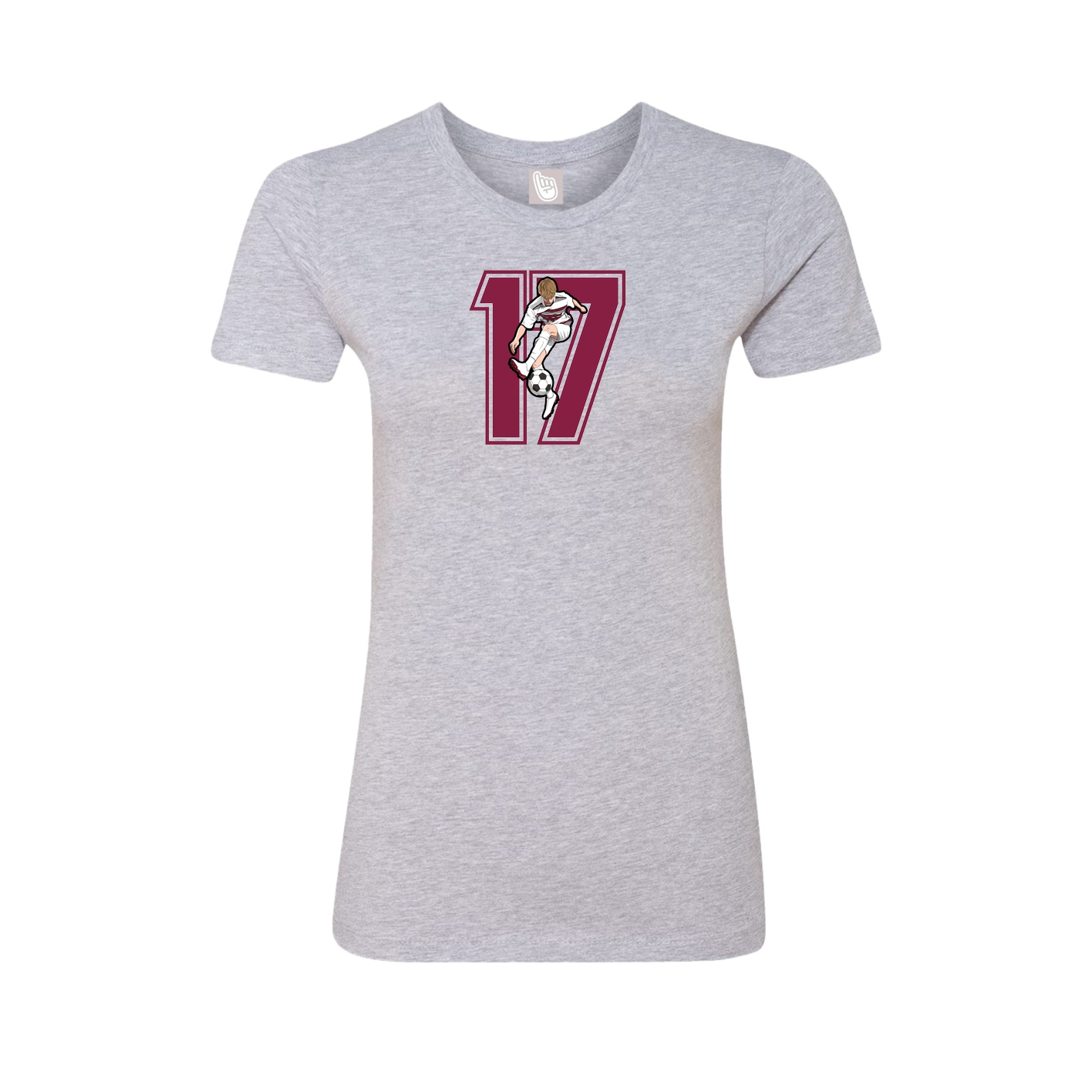 Womens Tee — Number in Grey