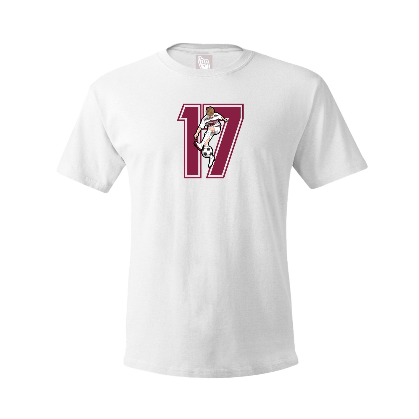 Youth Tee — Number in White