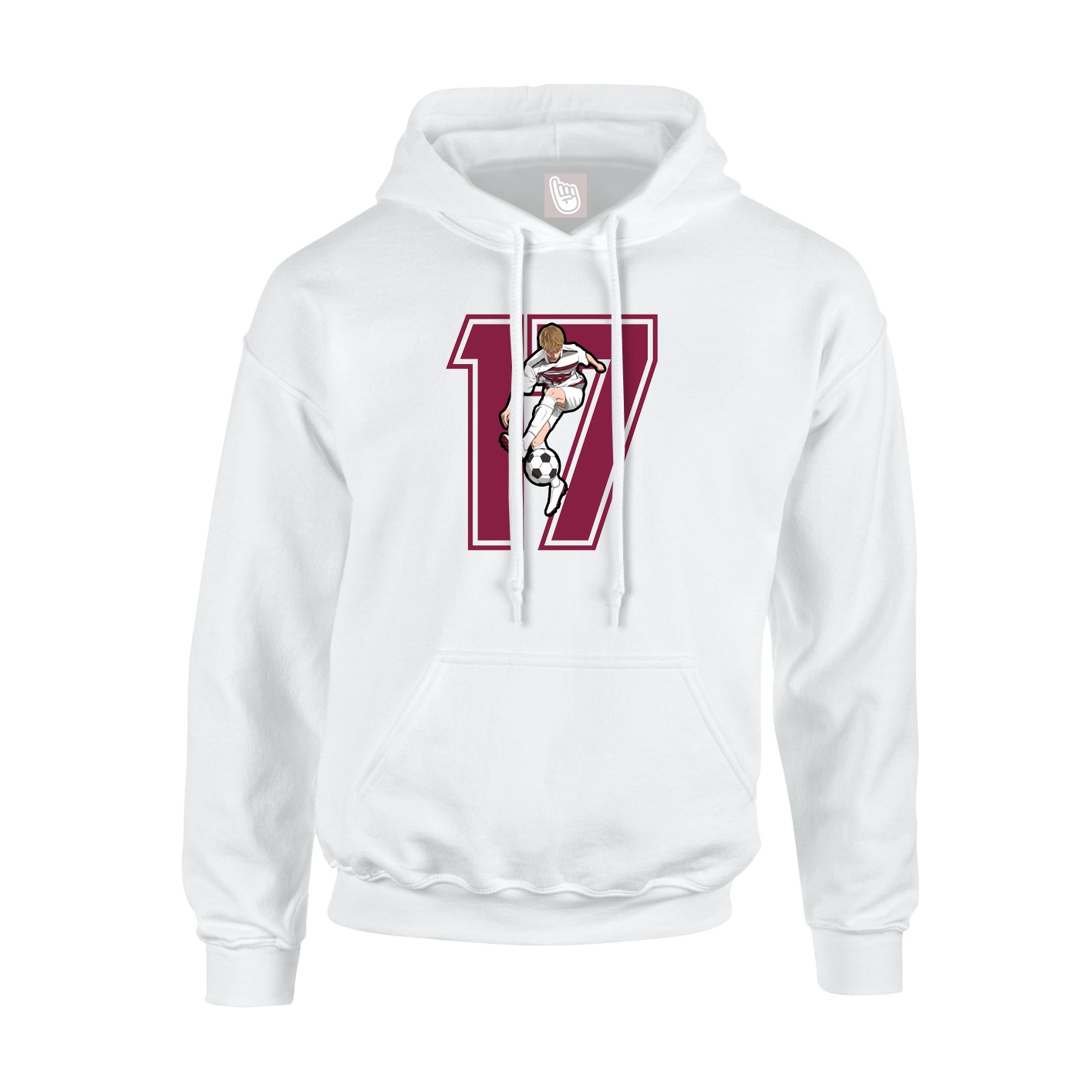 Hoodie — Number in White