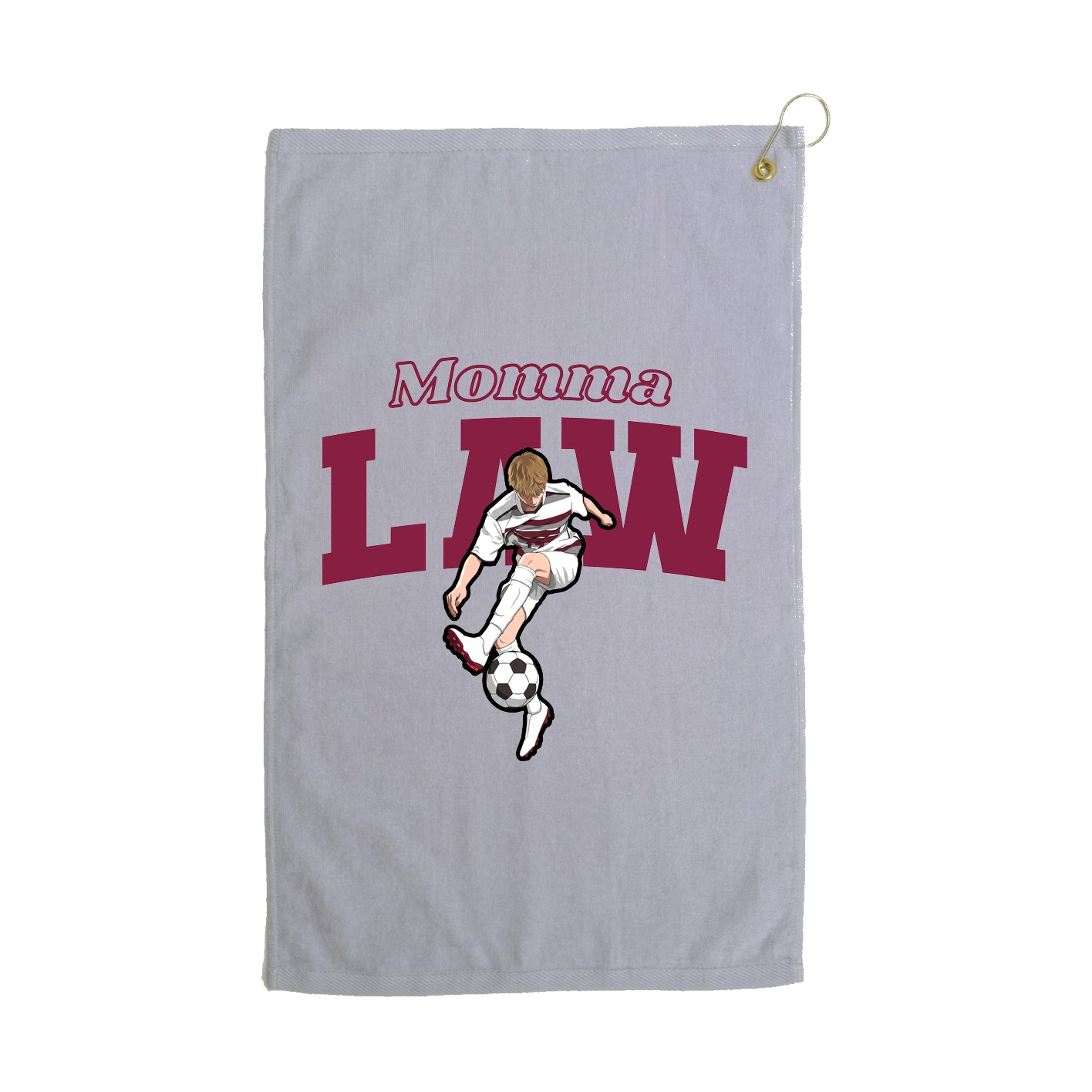 Golf Towel — Mothers Day Block in Grey
