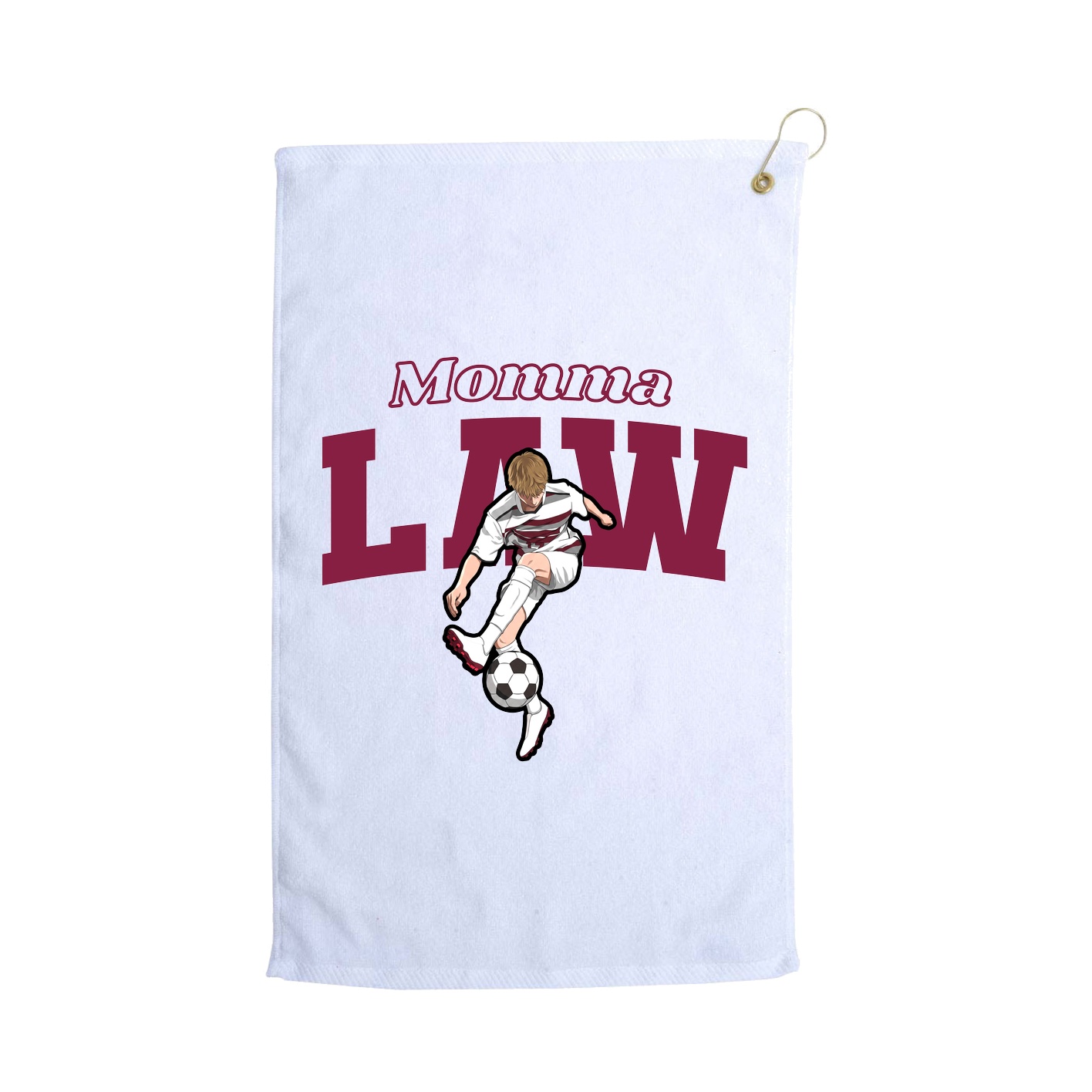 Golf Towel — Mothers Day Block in White