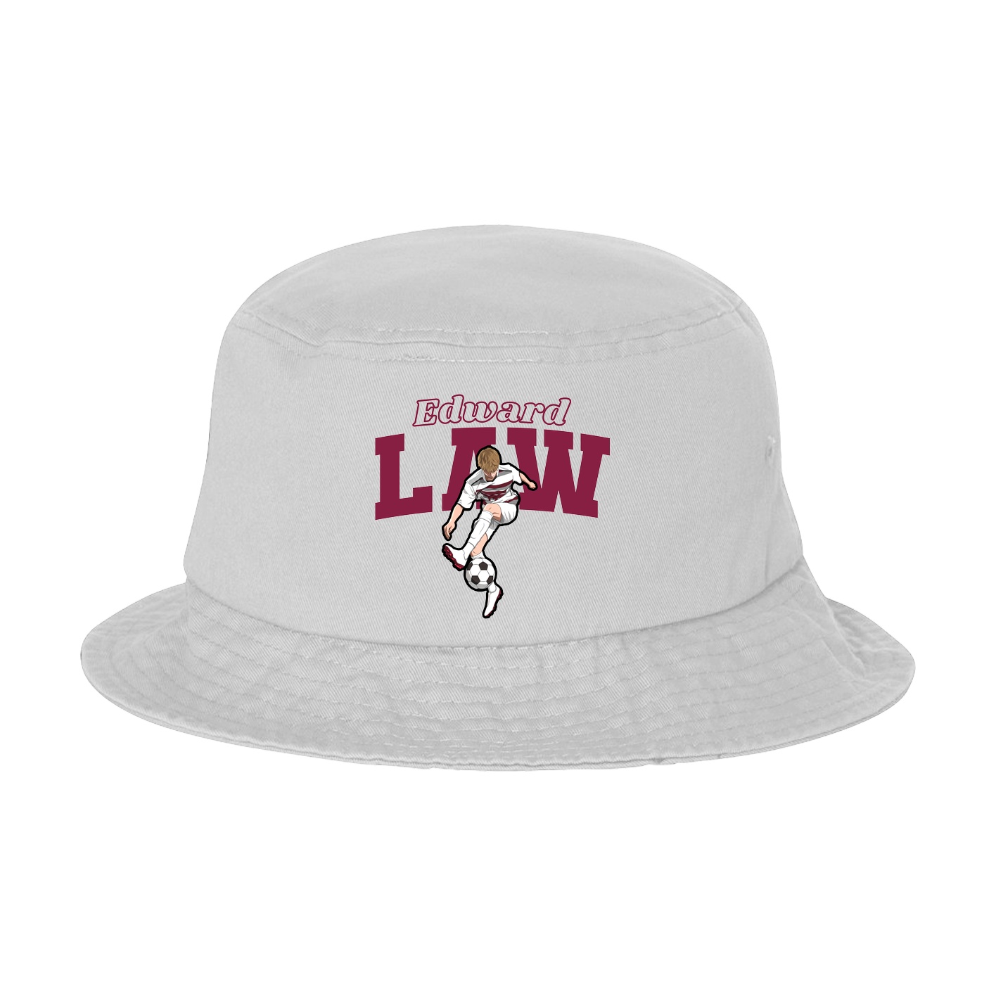 Bucket Cap — Name Arch in White