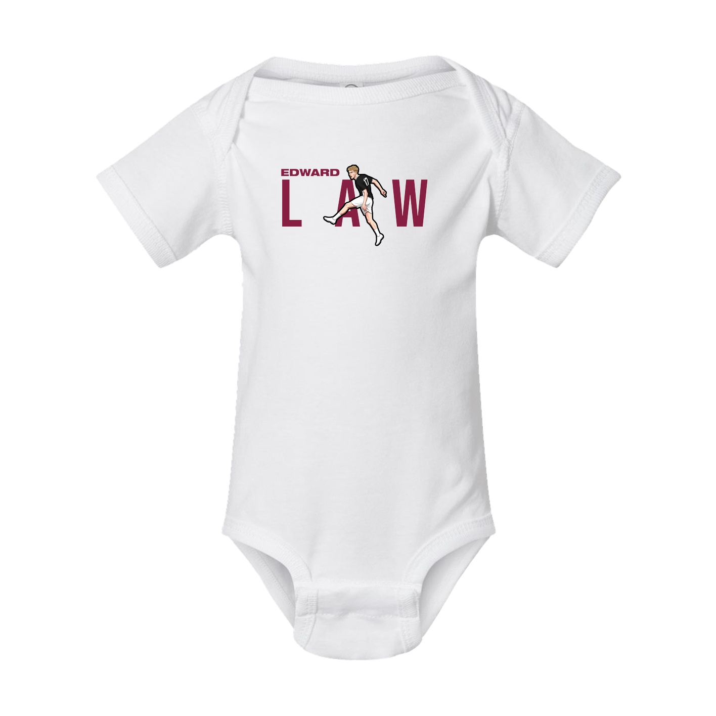 Baby Onesie — Player Name in White