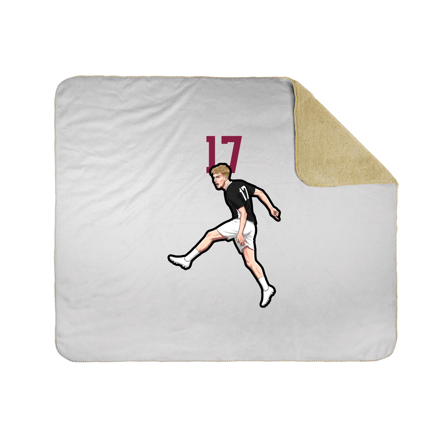 Throw Blanket — Number Top in White