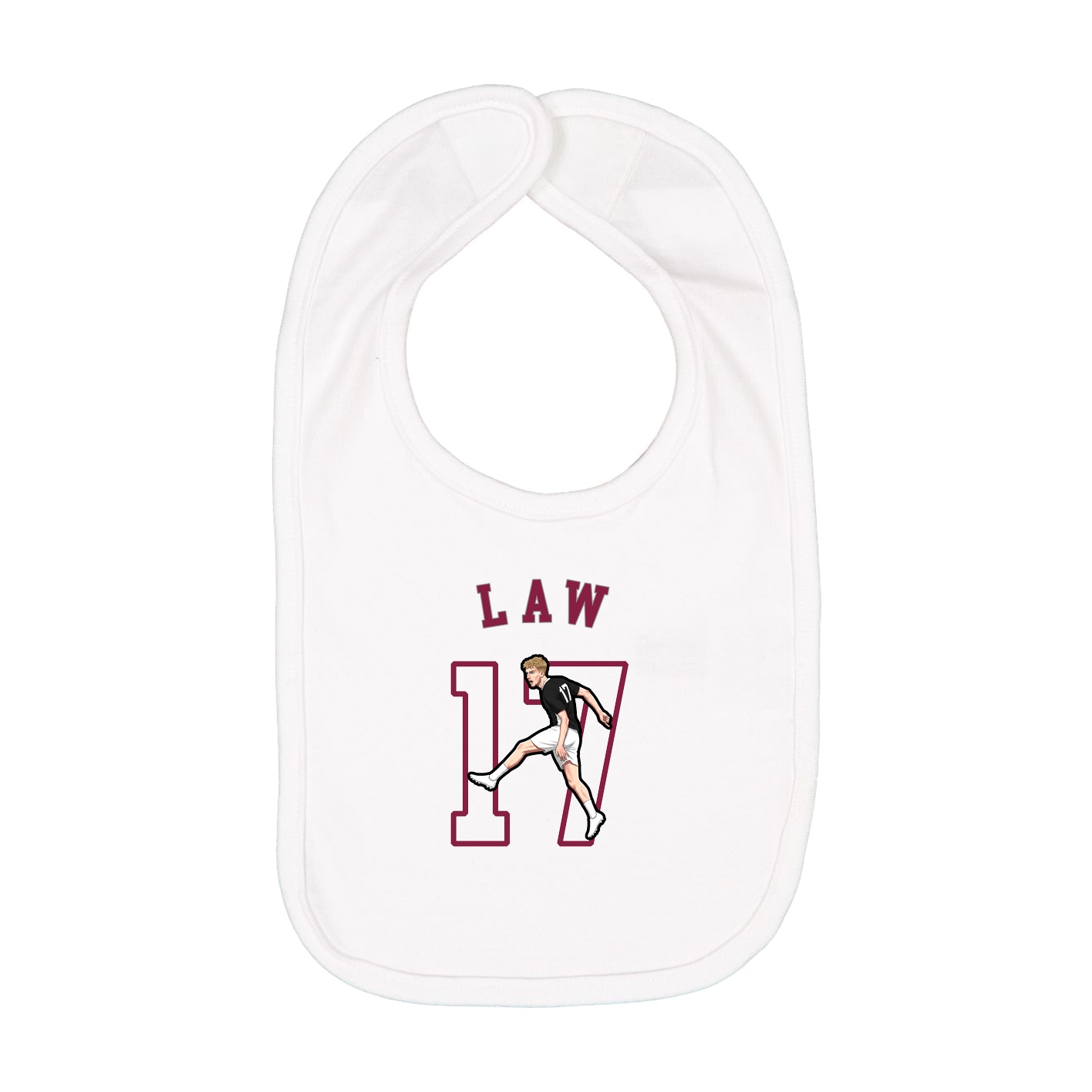 Infant Bib — Shirsey Arch in White