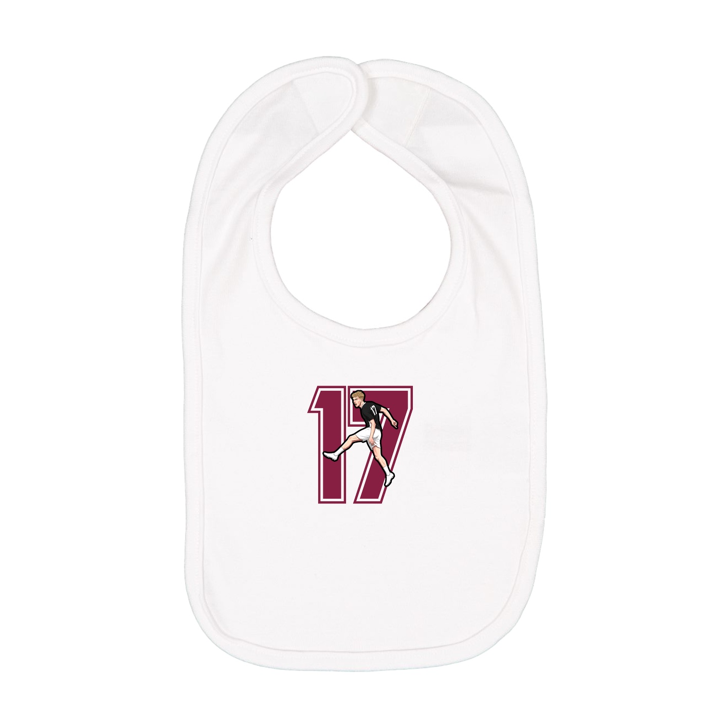 Infant Bib — Number in White