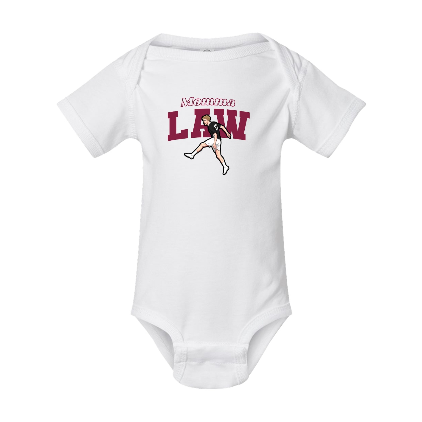 Baby Onesie — Mothers Day Block in White