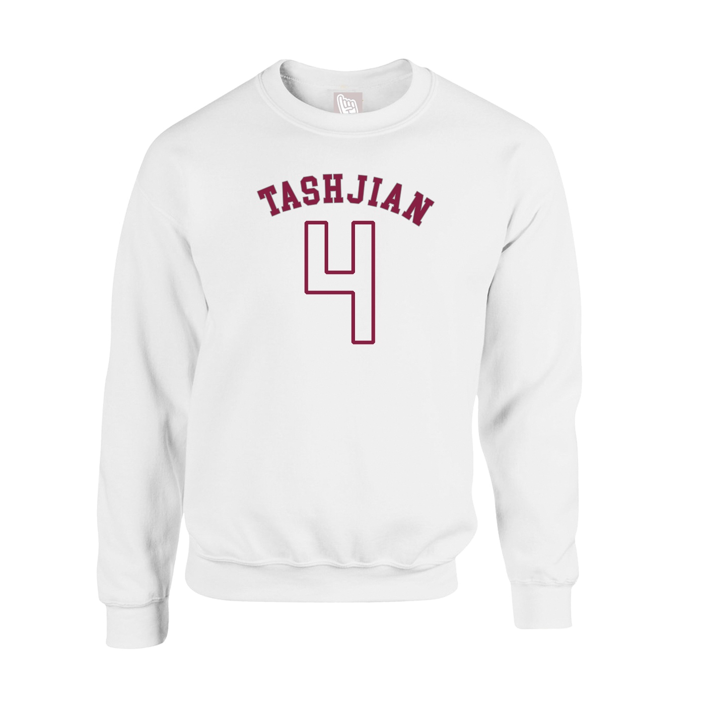 Fleece Crew — Shirsey Arch in White