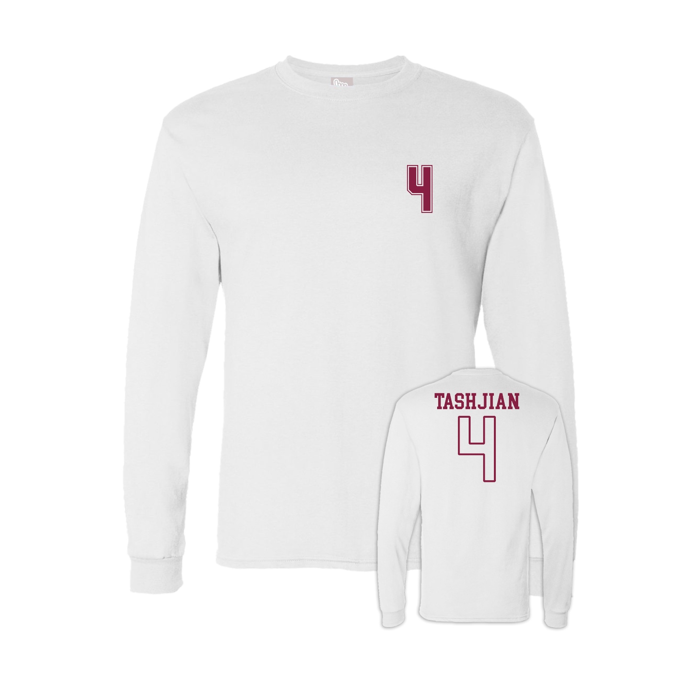 Long Sleeve Tee — Chest Back in White