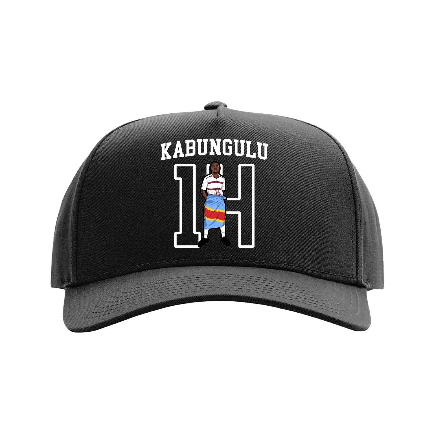 Full Fabric Five-Panel Champ Cap — Shirsey in Black