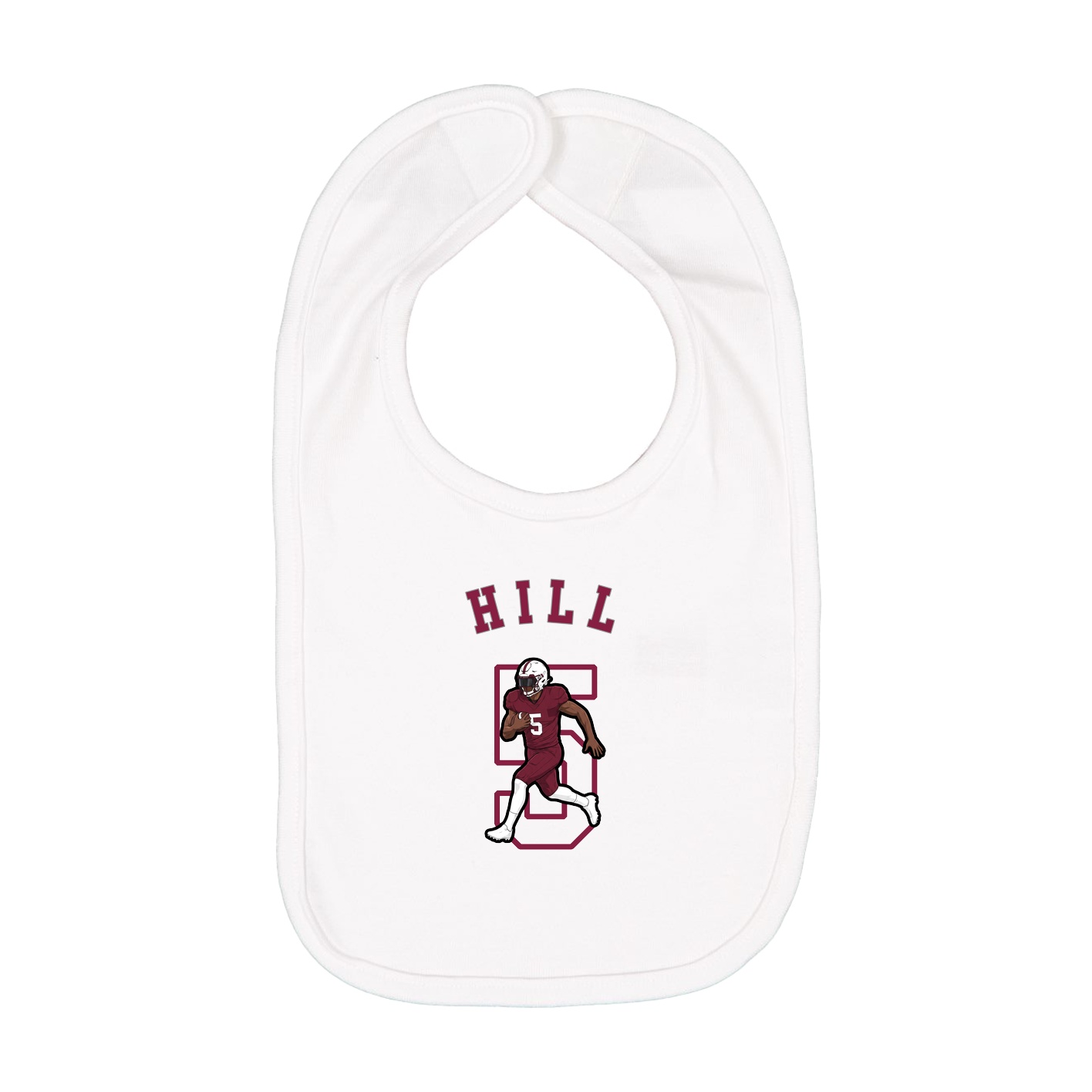 Infant Bib — Shirsey Arch in White