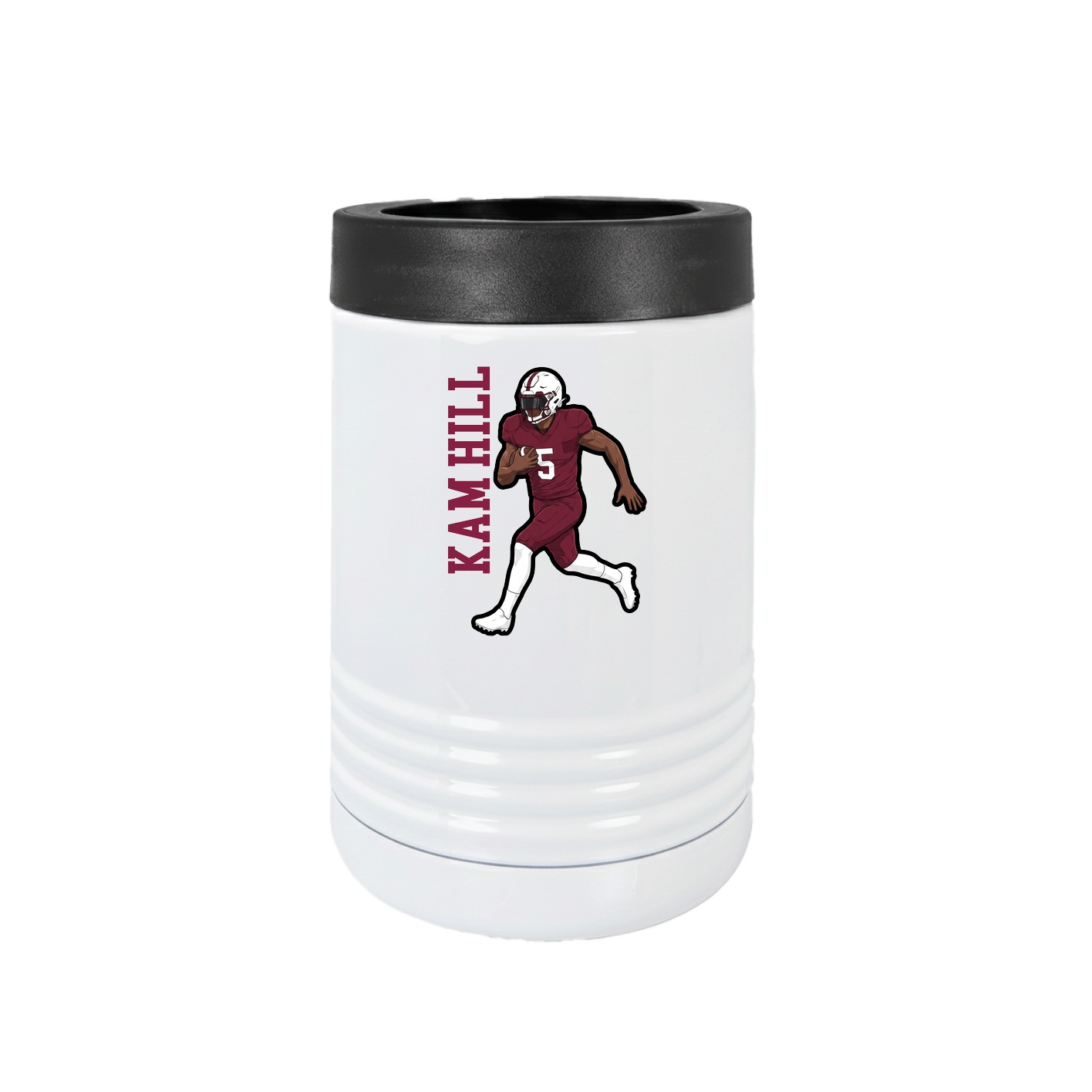 Beverage Holder — Name Vertical in White