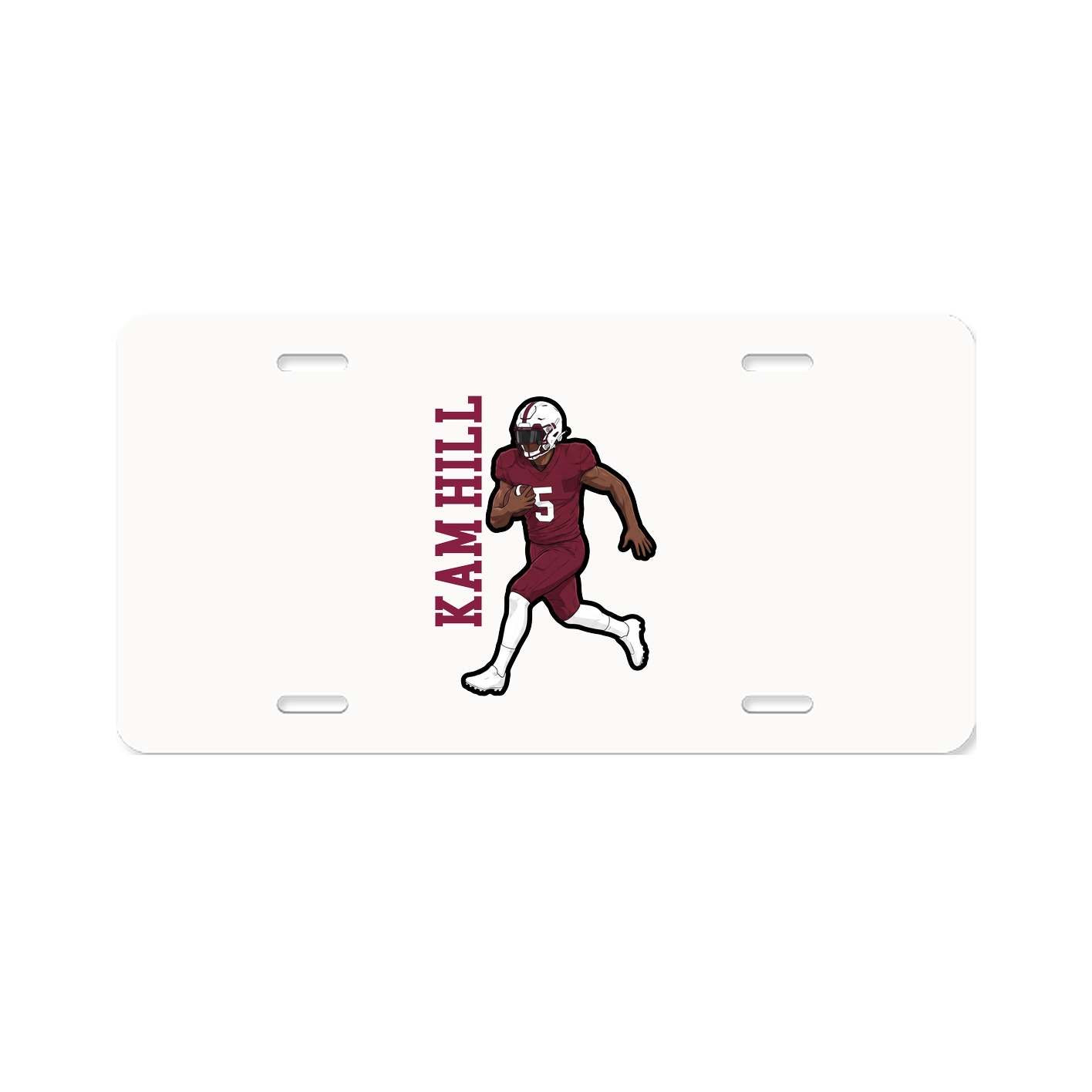 License Plate — Name Vertical in Classic