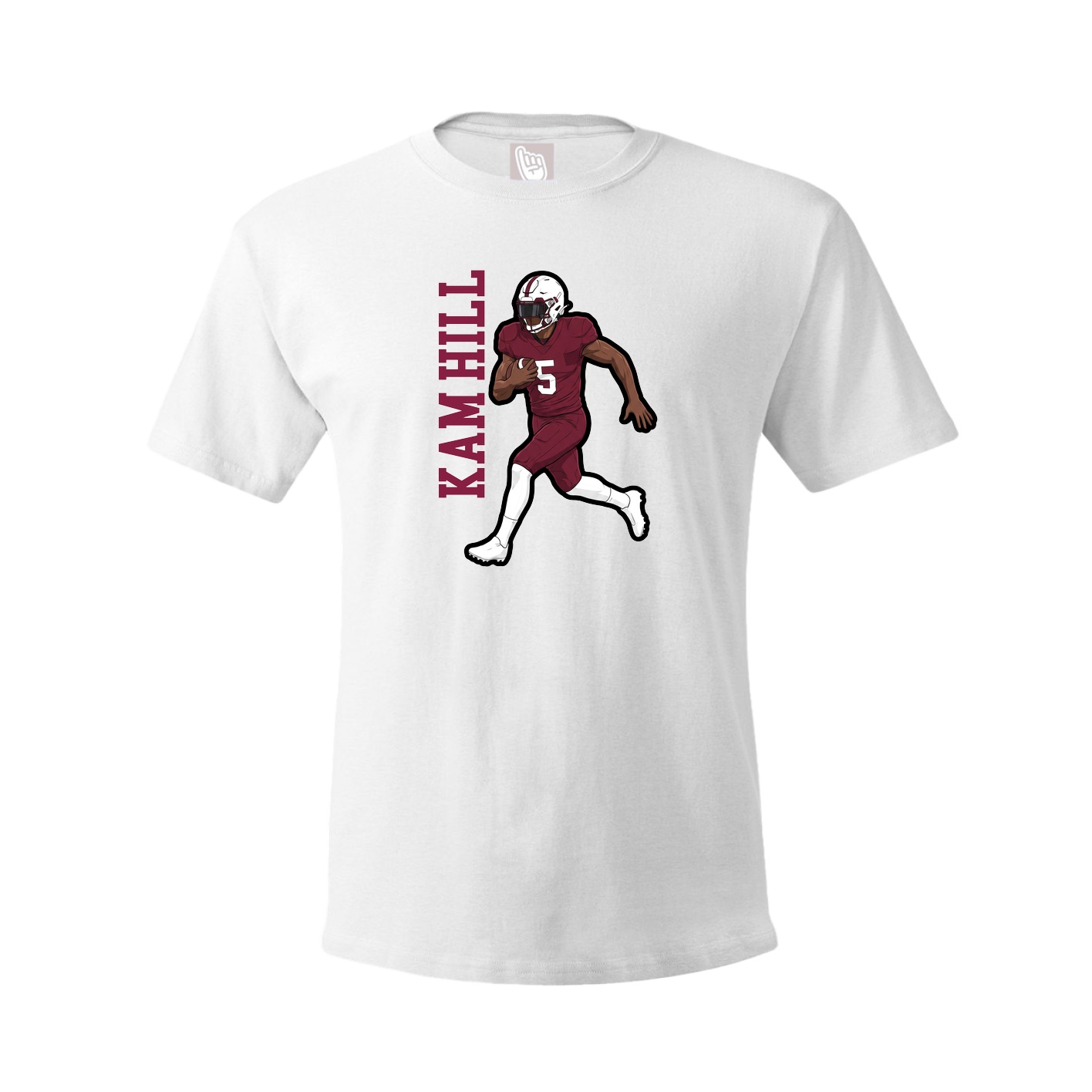 Youth Tee — Name Vertical in White