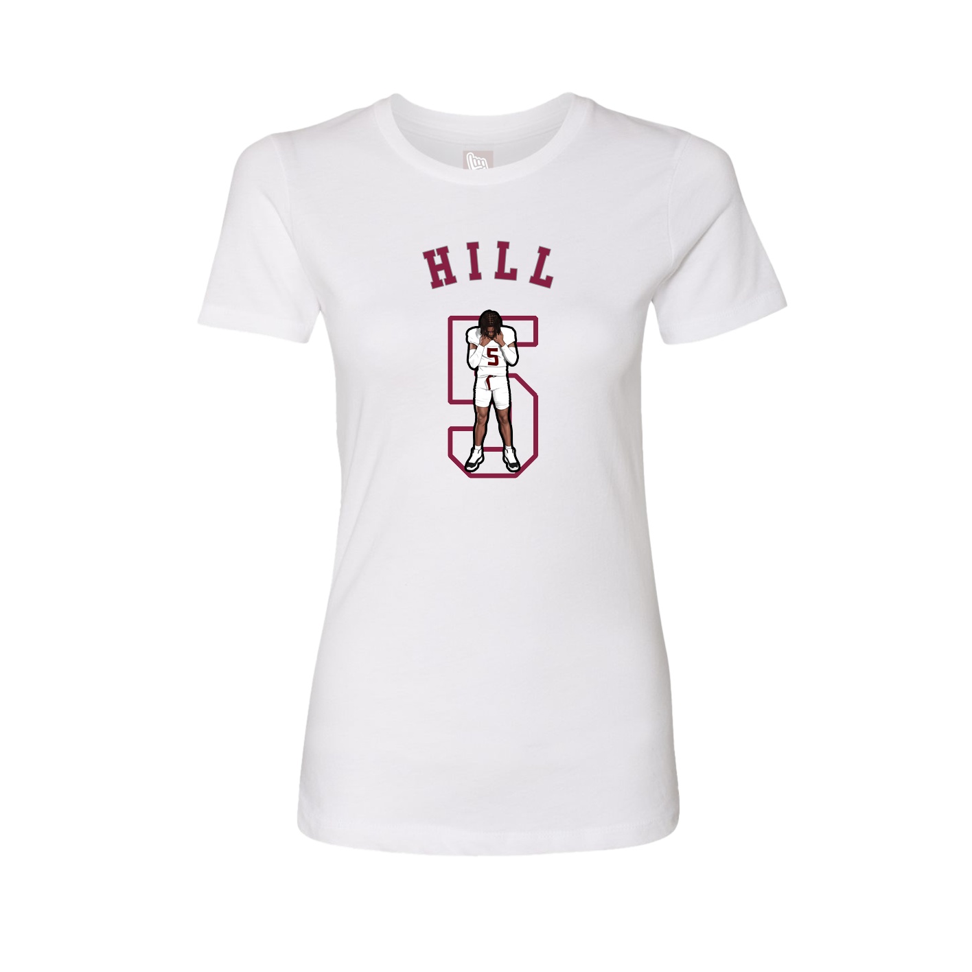 Fitted Women's Tee — Shirsey Arch in White