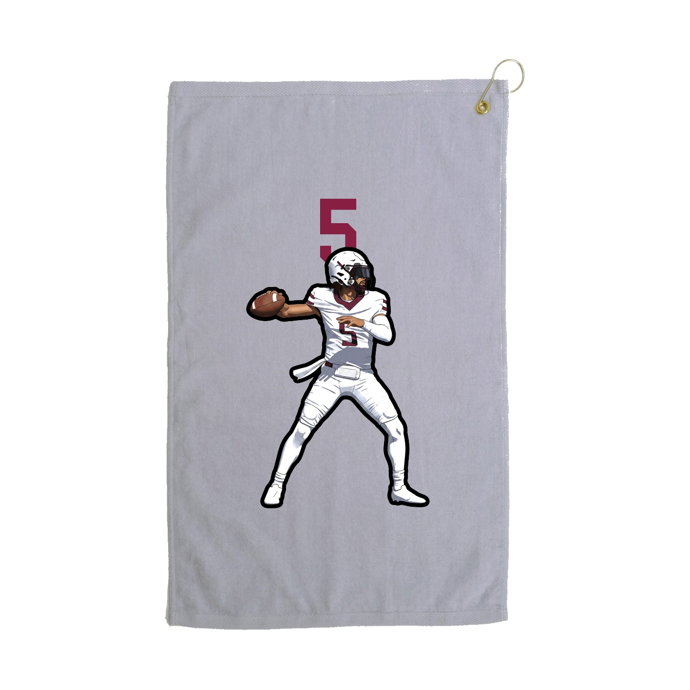 Golf Towel — Number Top in Grey
