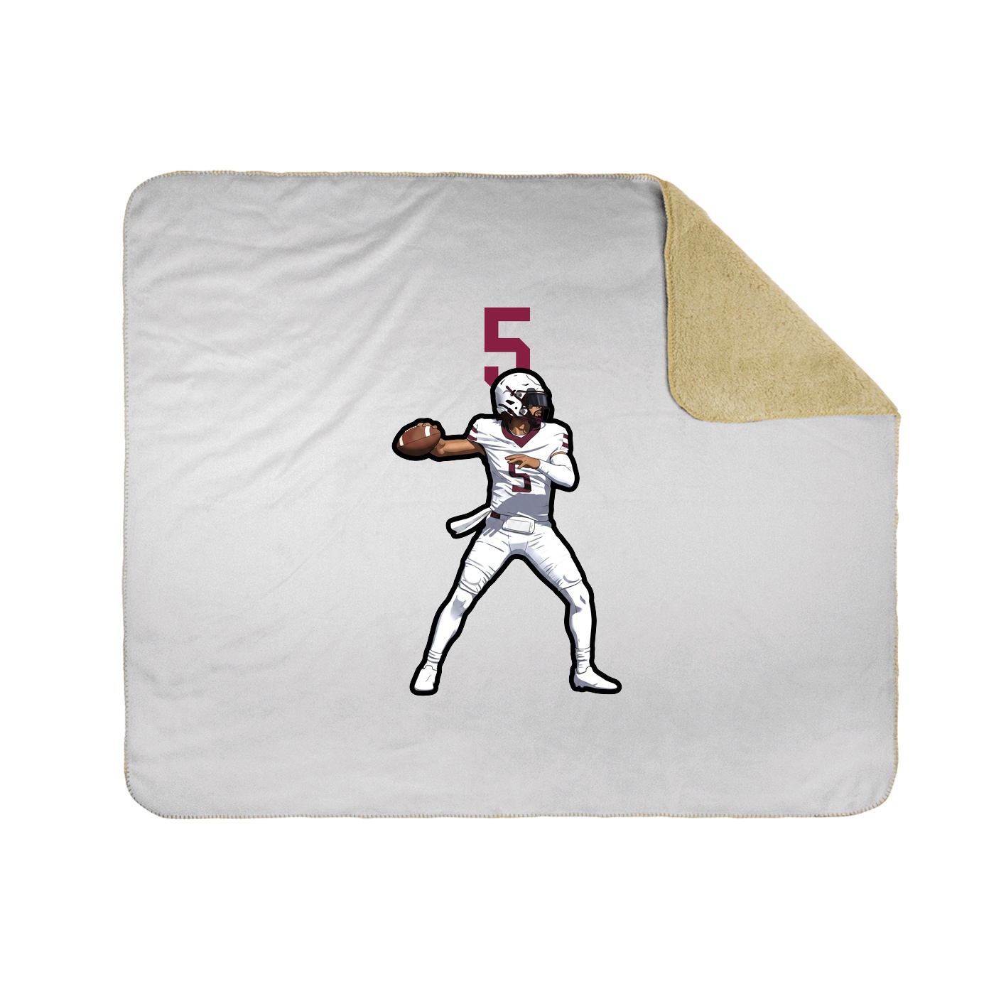 Throw Blanket — Number Top in White