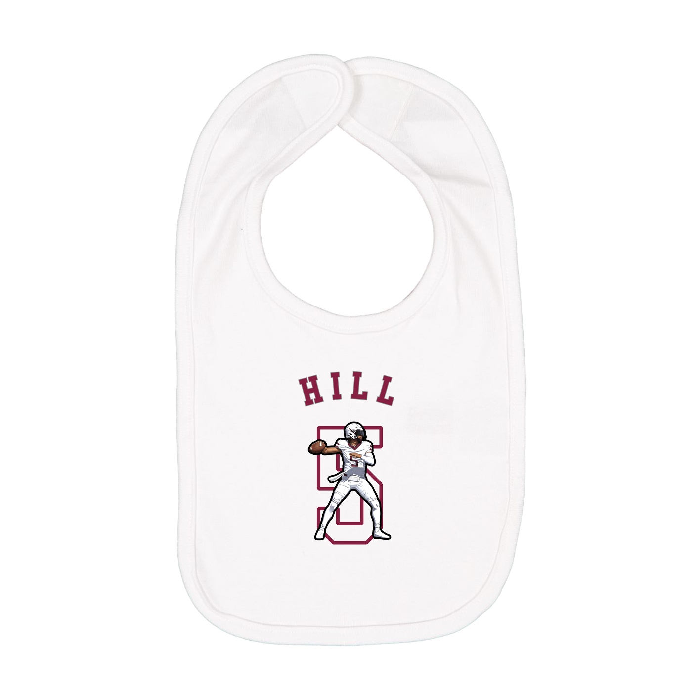 Infant Bib — Shirsey Arch in White