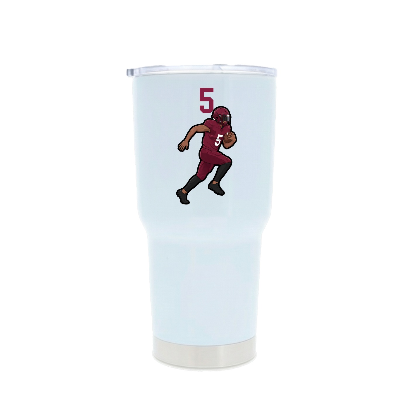 30oz Stainless Steel Tumbler — Number Top in White