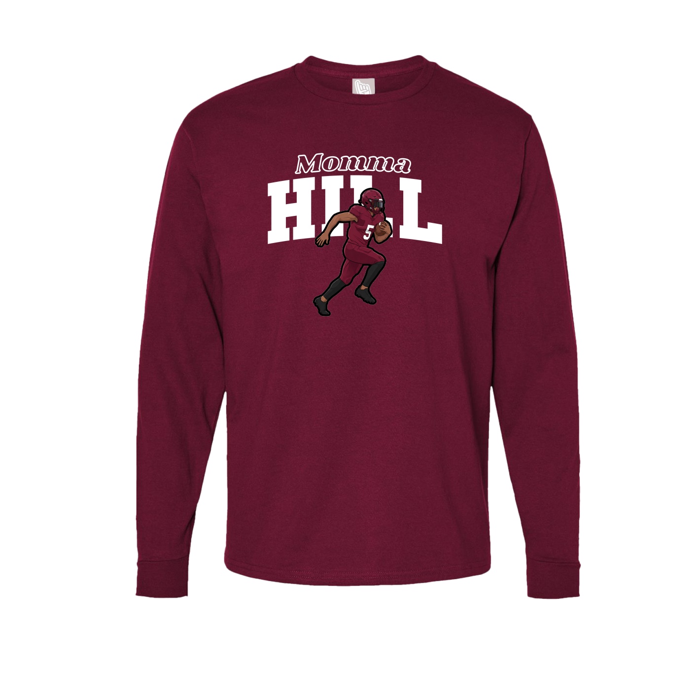 Long Sleeve Tee — Mothers Day Block in Cardinal