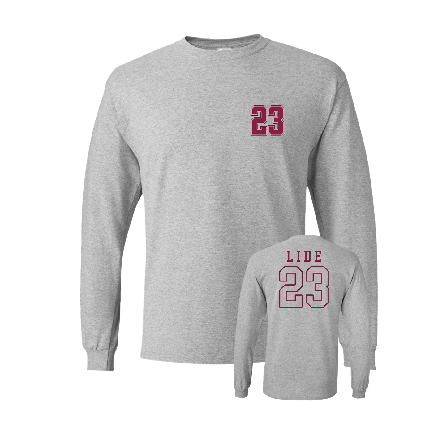 Long Sleeve Tee — Chest Back in Grey