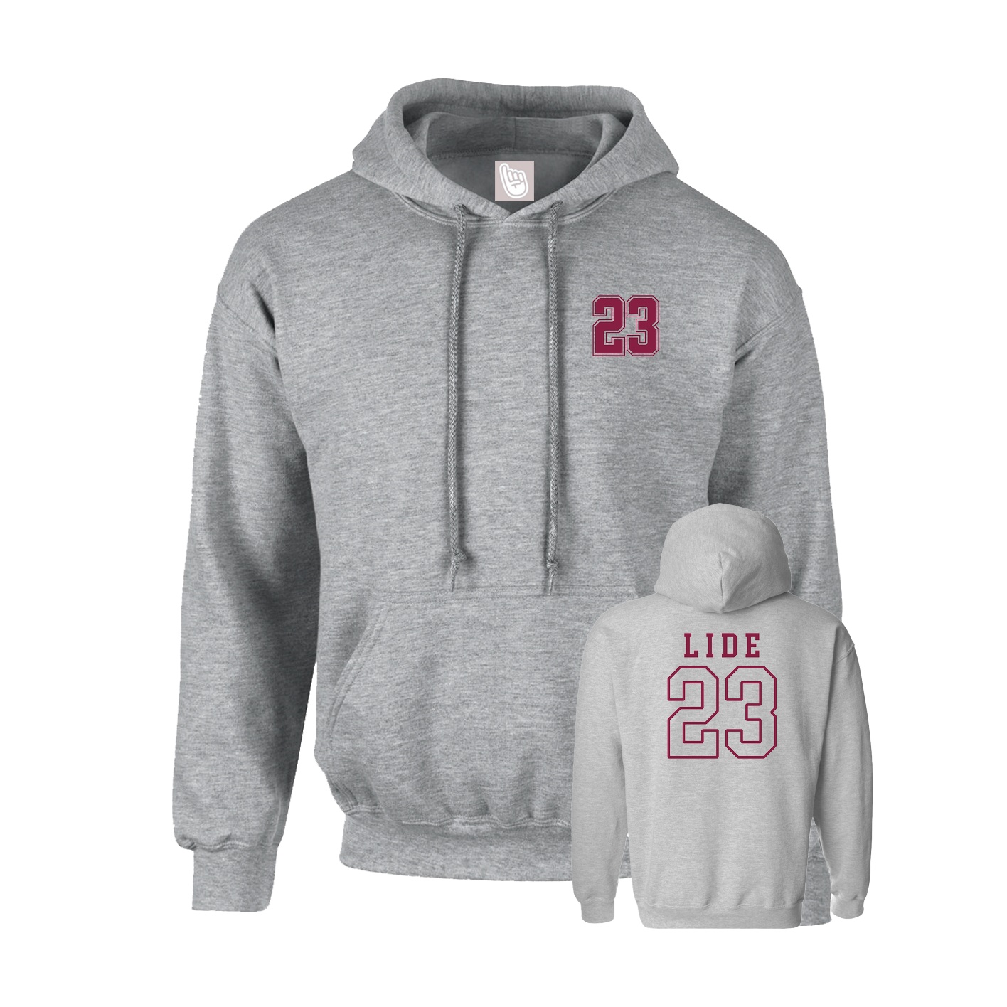 Hoodie — Chest Back in Grey