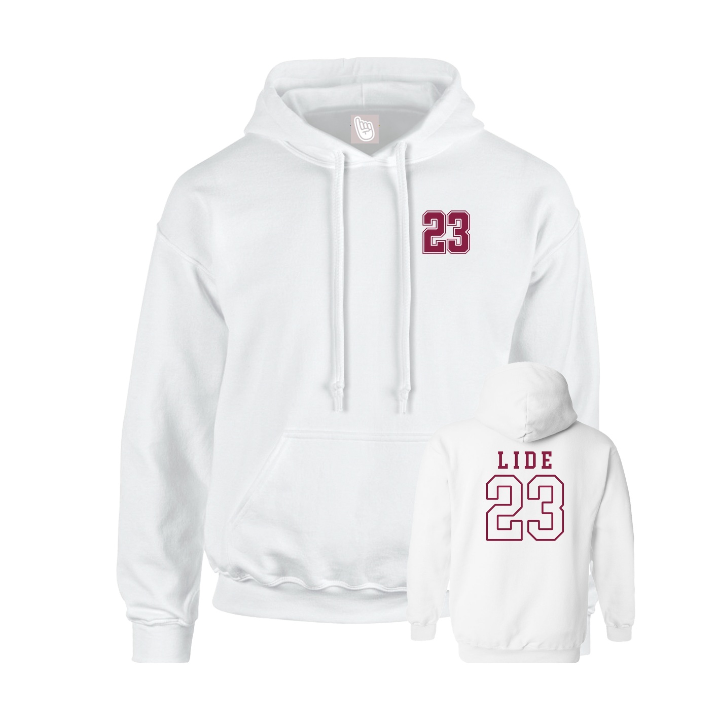 Hoodie — Chest Back in White