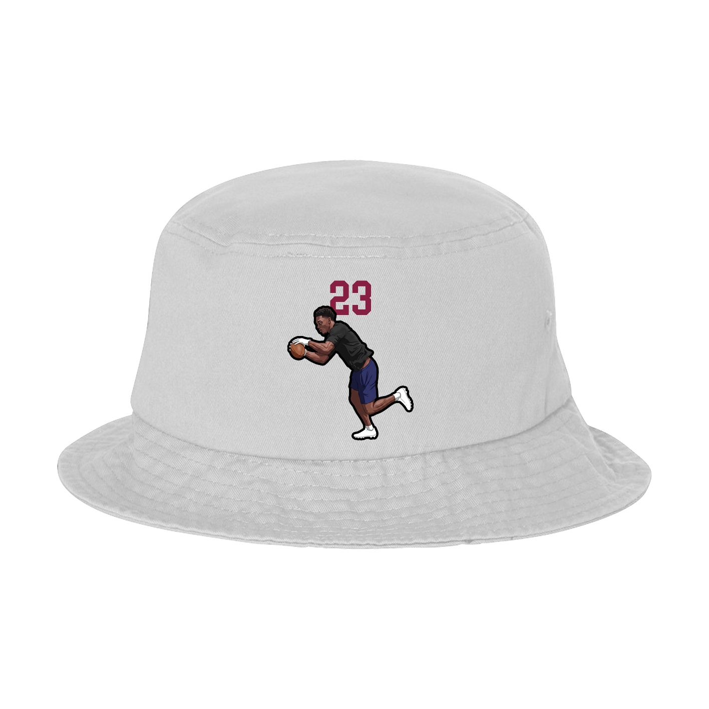 Bucket Cap — Number Top in White