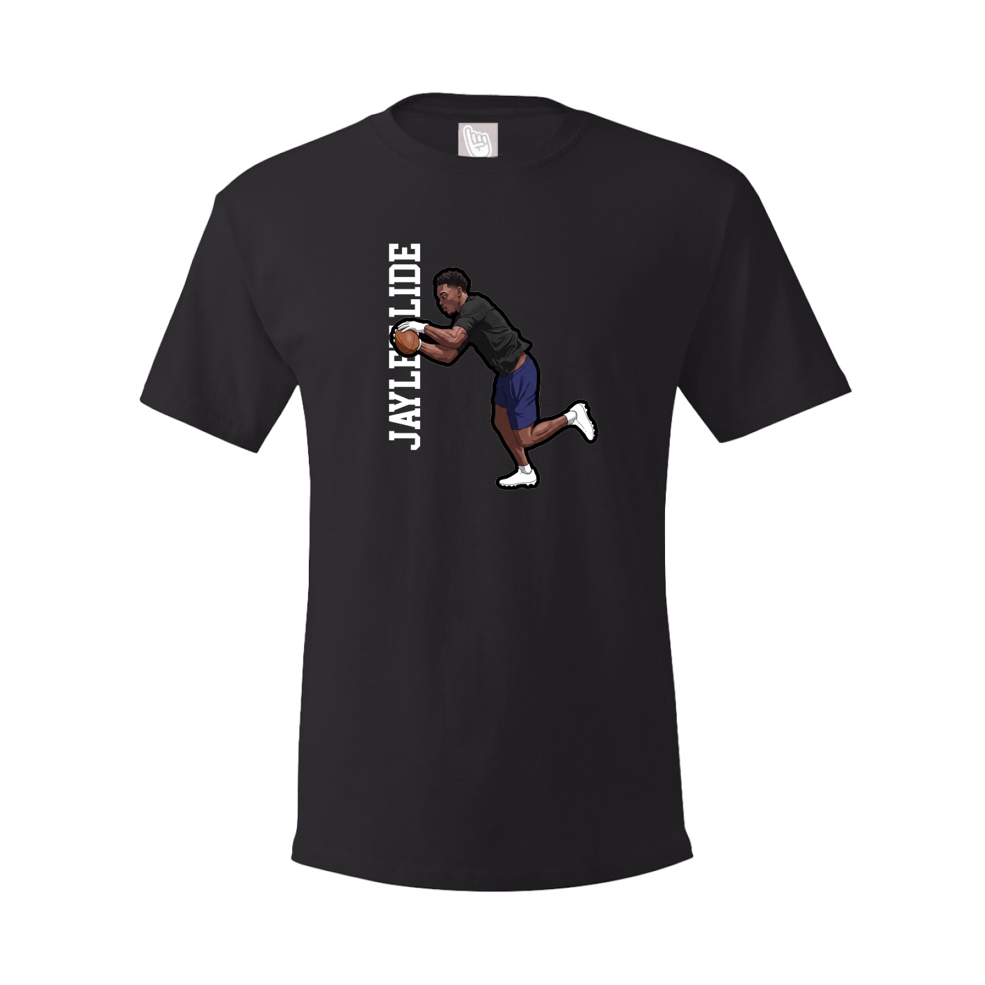 Youth Tee — Name Vertical in Black