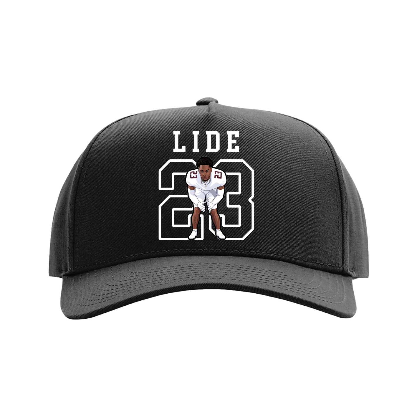 Full Fabric Five-Panel Champ Cap — Shirsey in Black