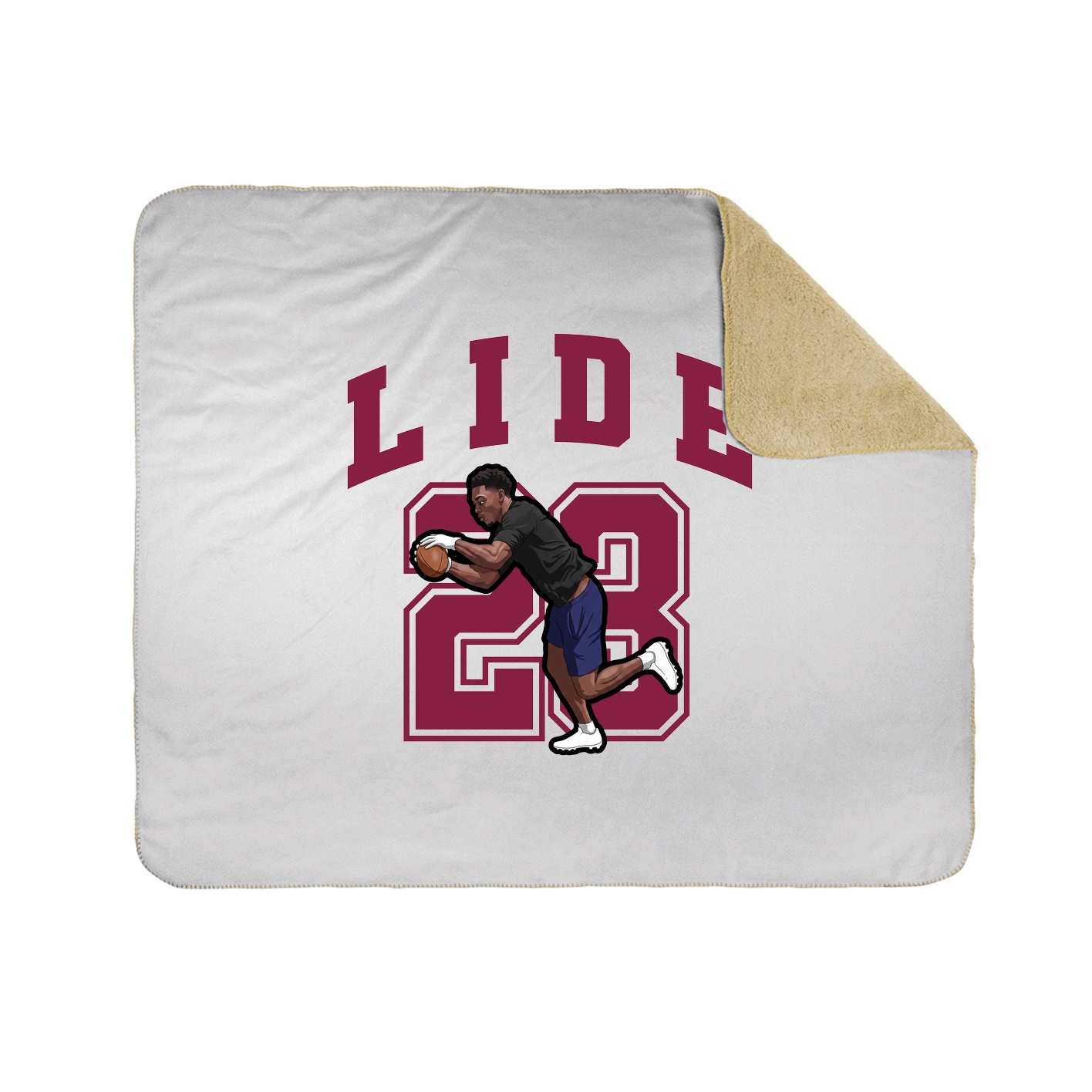 Throw Blanket — Number in White