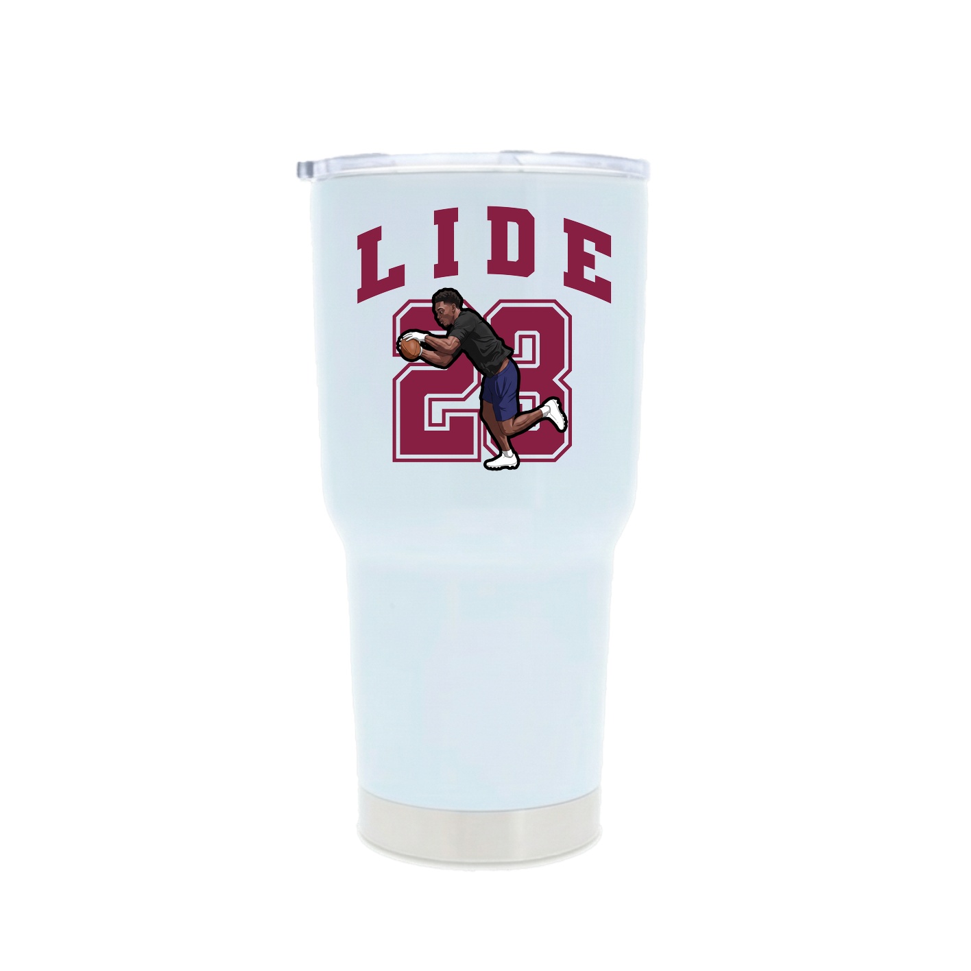 30oz Stainless Steel Tumbler — Number in White