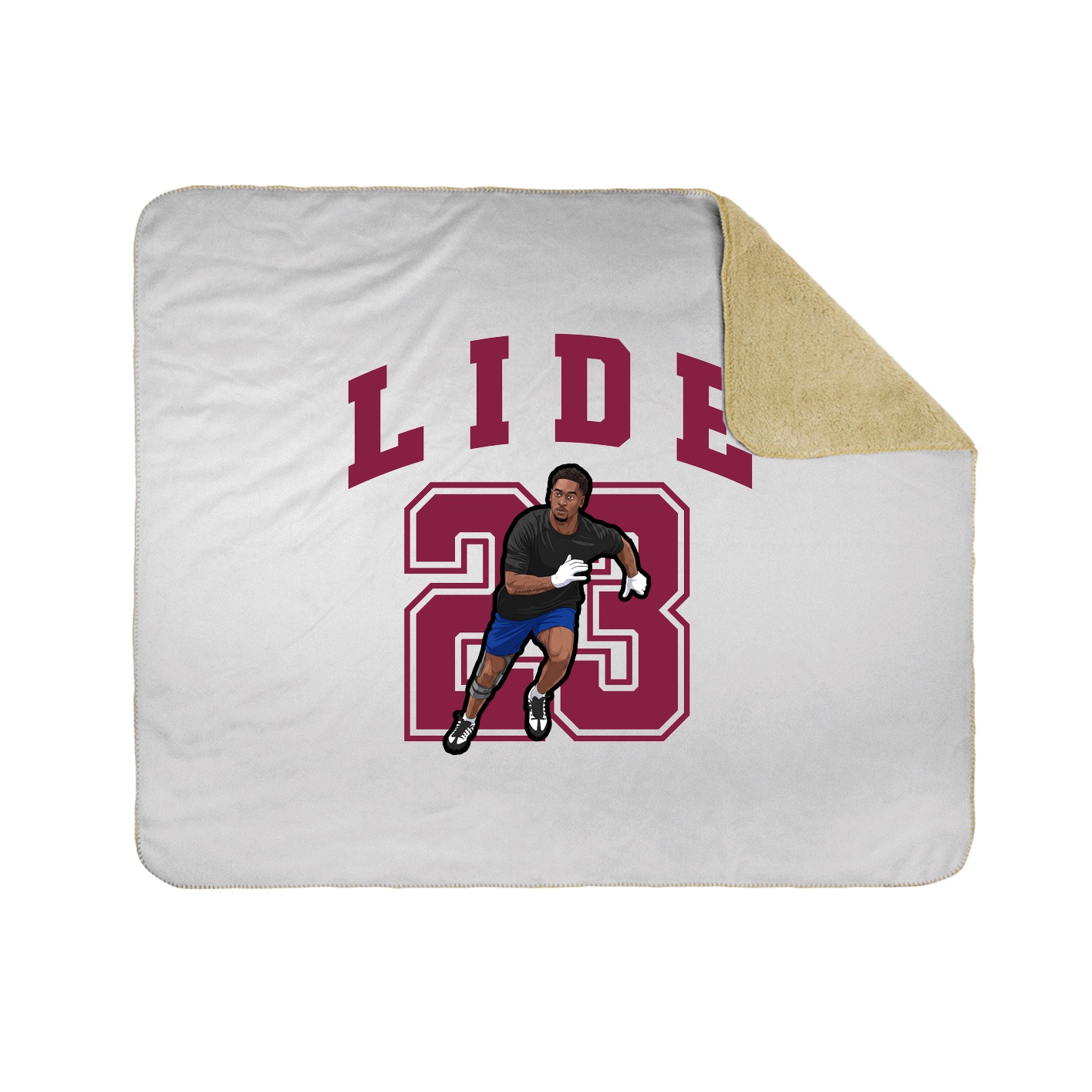 Throw Blanket — Number in White