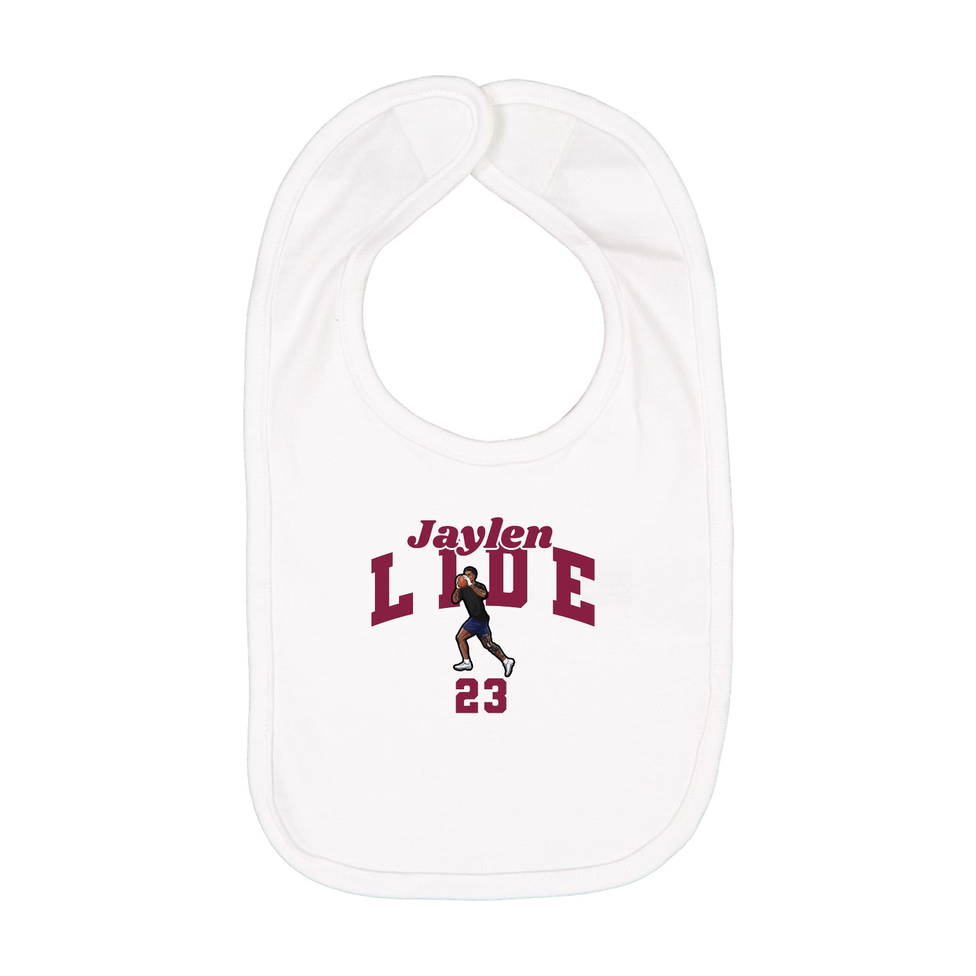 Infant Bib — Signature Arch in White