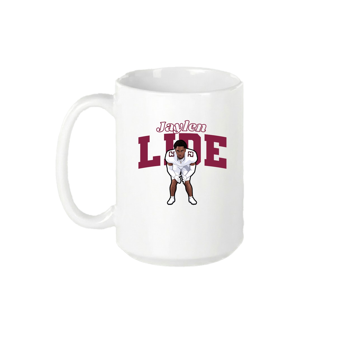 15oz Coffee Mug — Name Arch in White