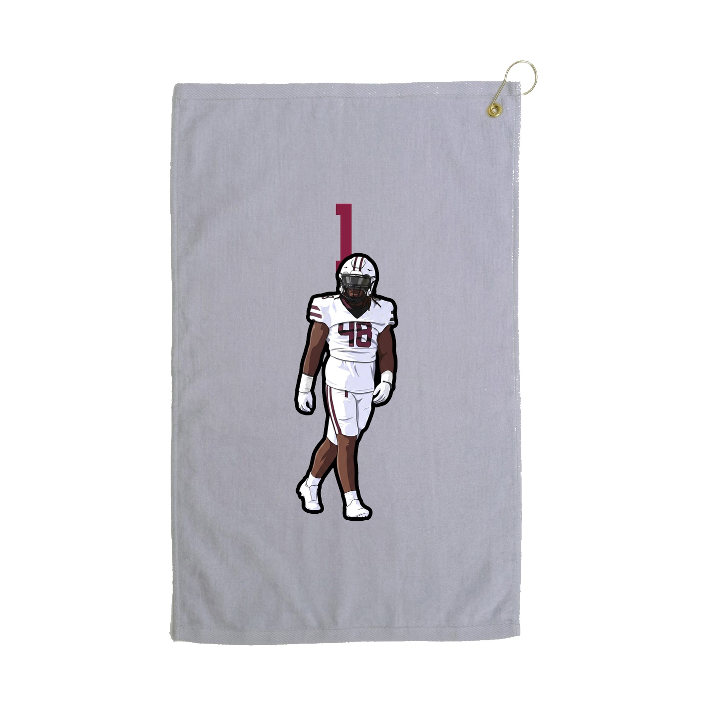 Golf Towel — Number Top in Grey