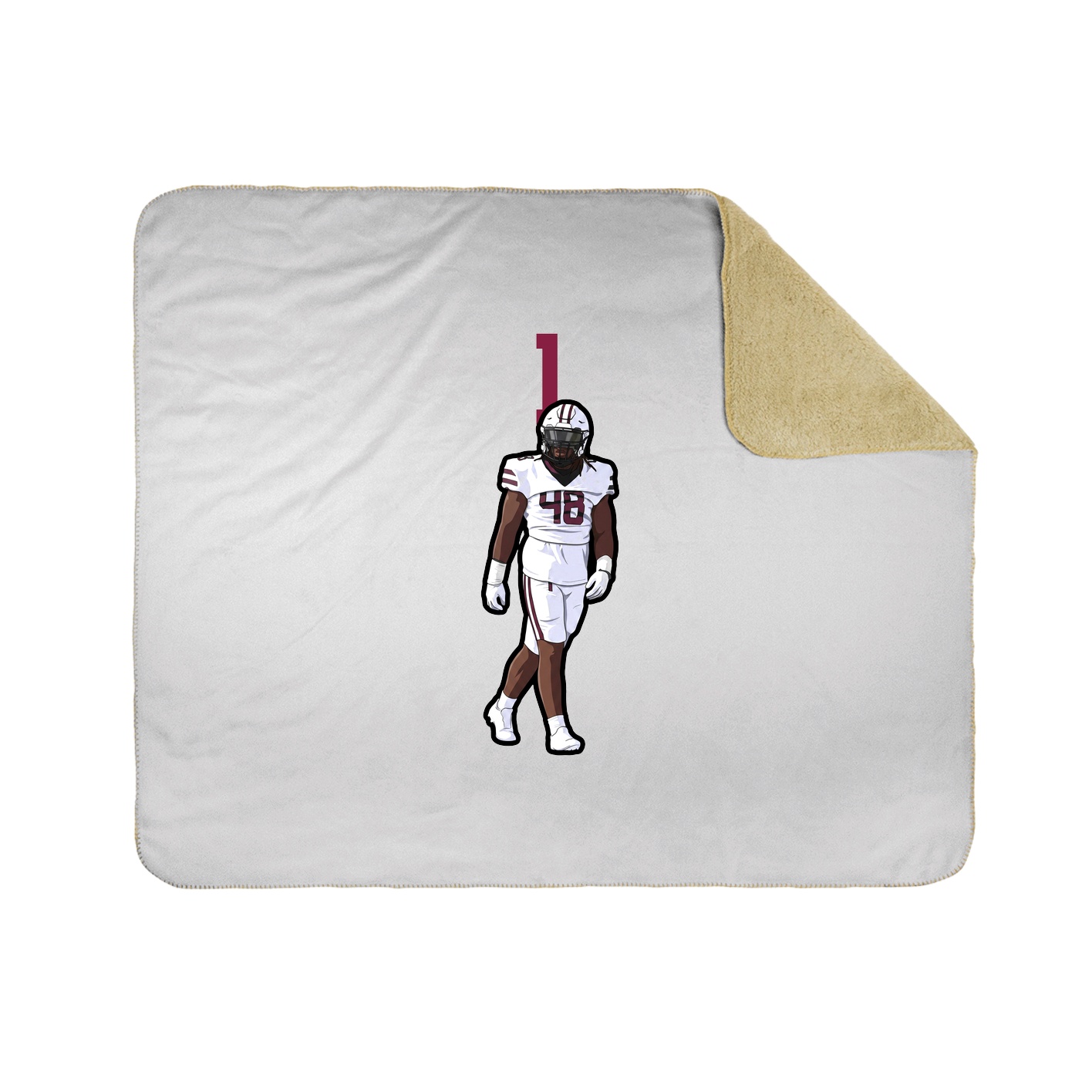 Throw Blanket — Number Top in White