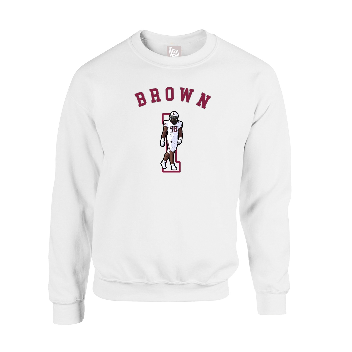 Fleece Crew — Shirsey Arch in White