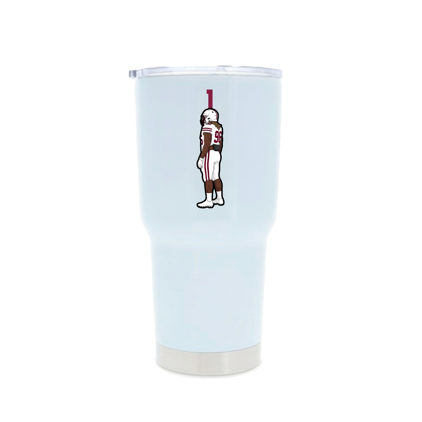 30oz Stainless Steel Tumbler — Number Top in White
